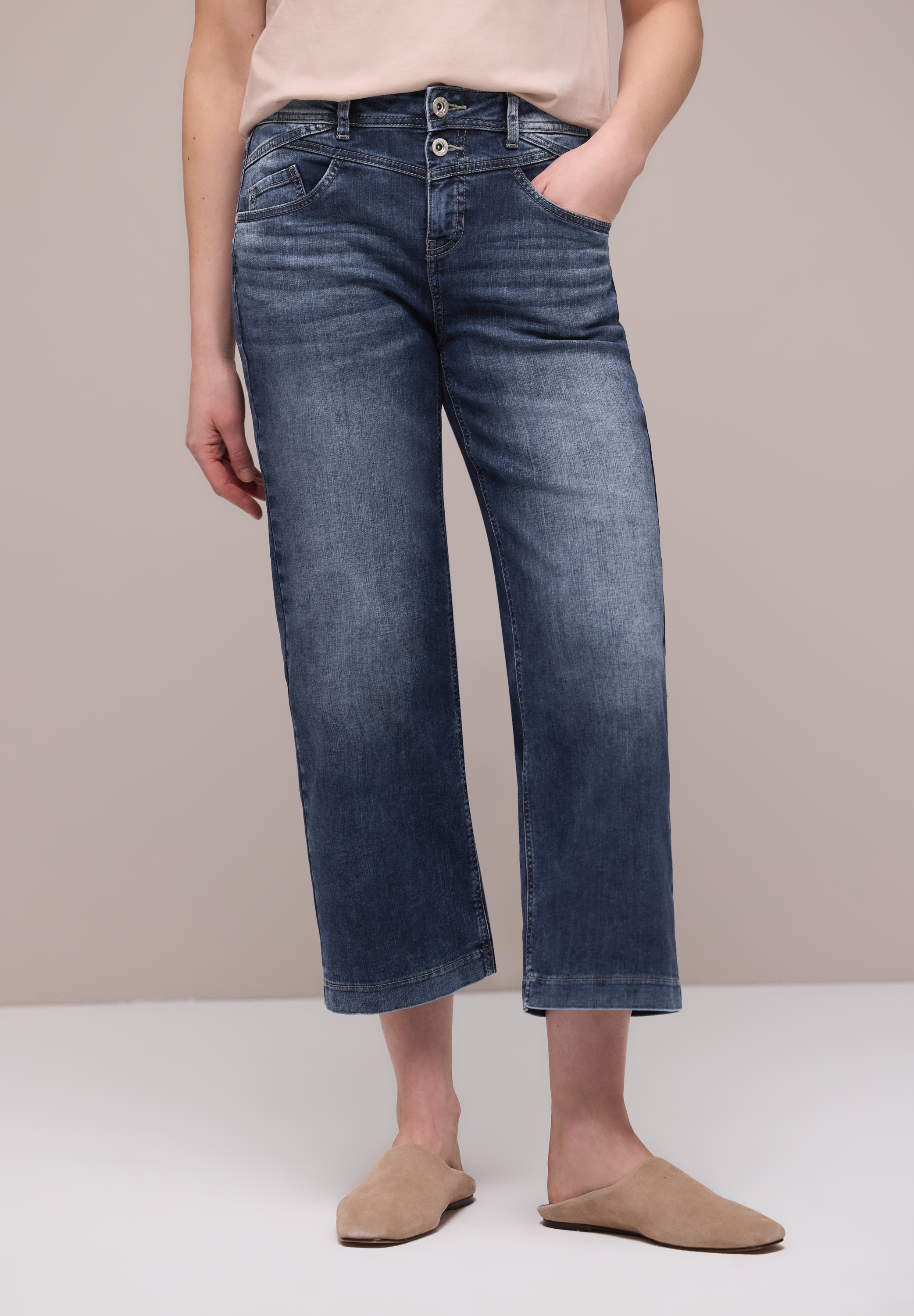STREET ONE 7/8-Jeans "Style Emee" im Loose Fit und mit hohem Bund und Stret günstig online kaufen