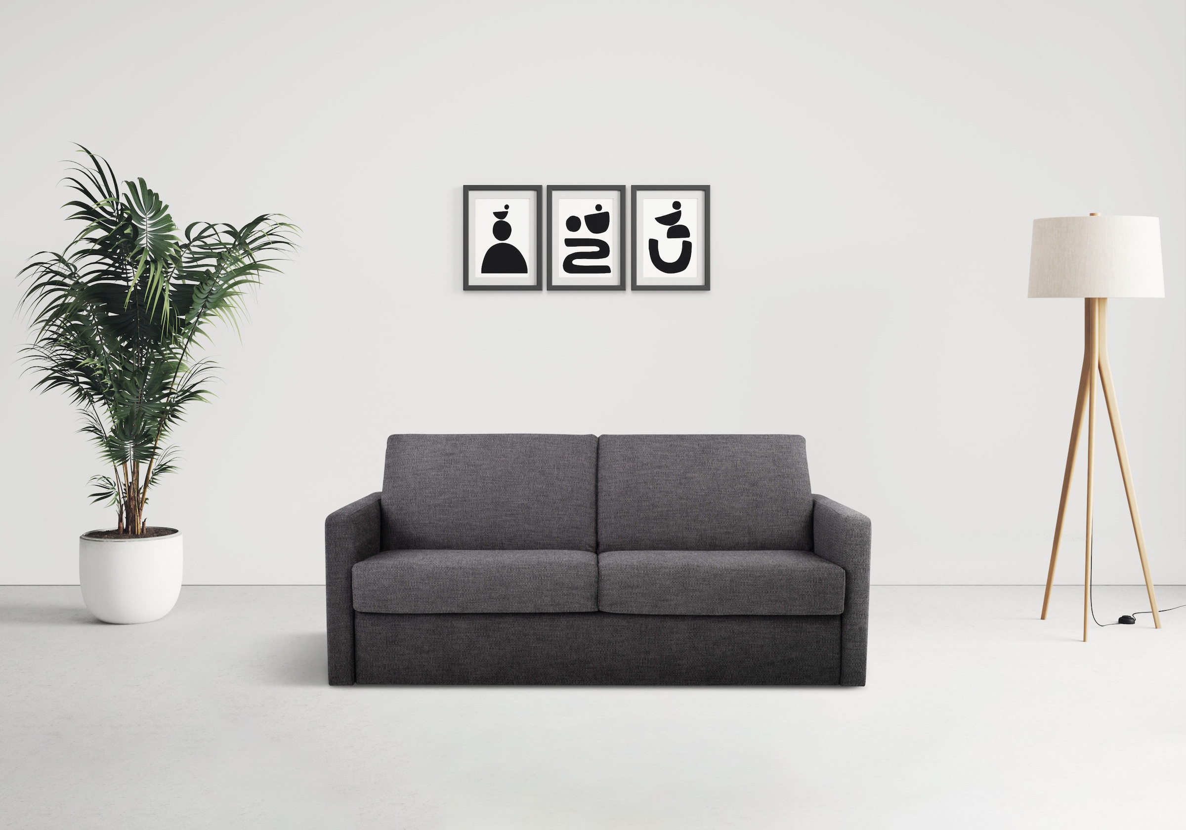 OTTO home Schlafsofa "Goldpoint 162 cm, Dauerschläfer, Liegefläche 120/200cm" 2-Sitzer mit Dauerschläfer-Funktion, Bonell-Federkernmatratze