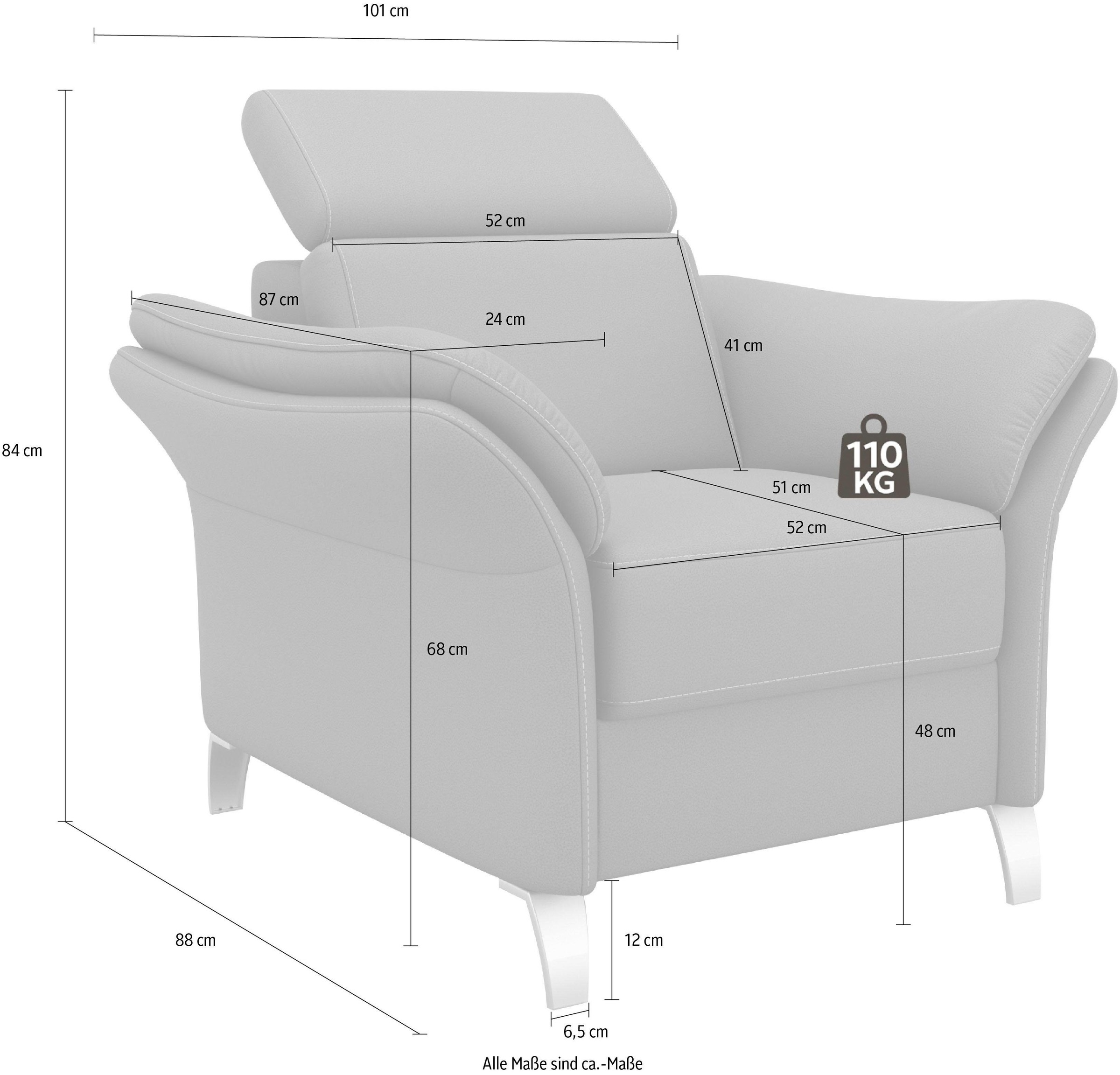 sit&more Sessel »Vincenzo« inklusive Kopfteilverstellung