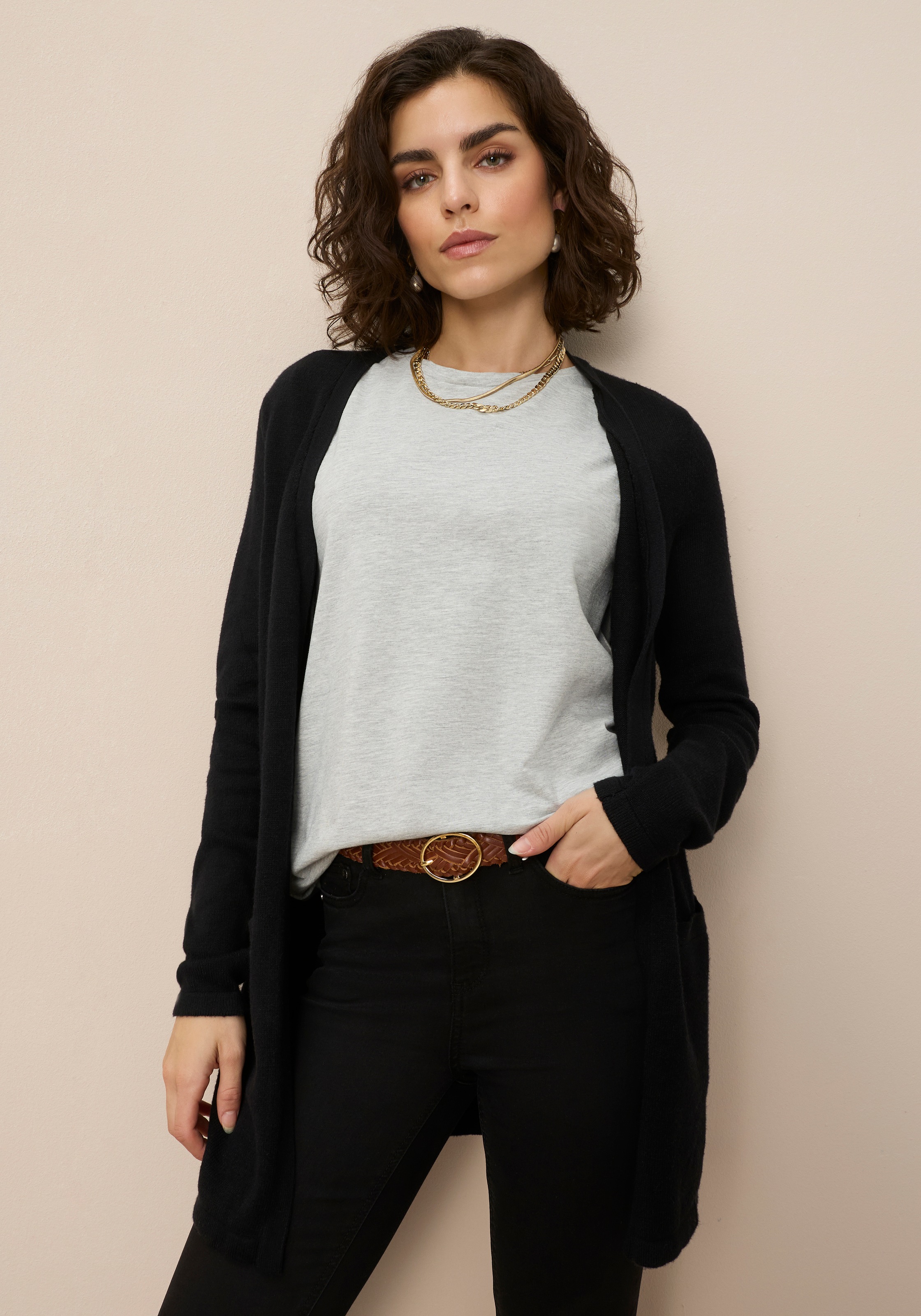 Tamaris Strickjacke mit Taschen günstig online kaufen