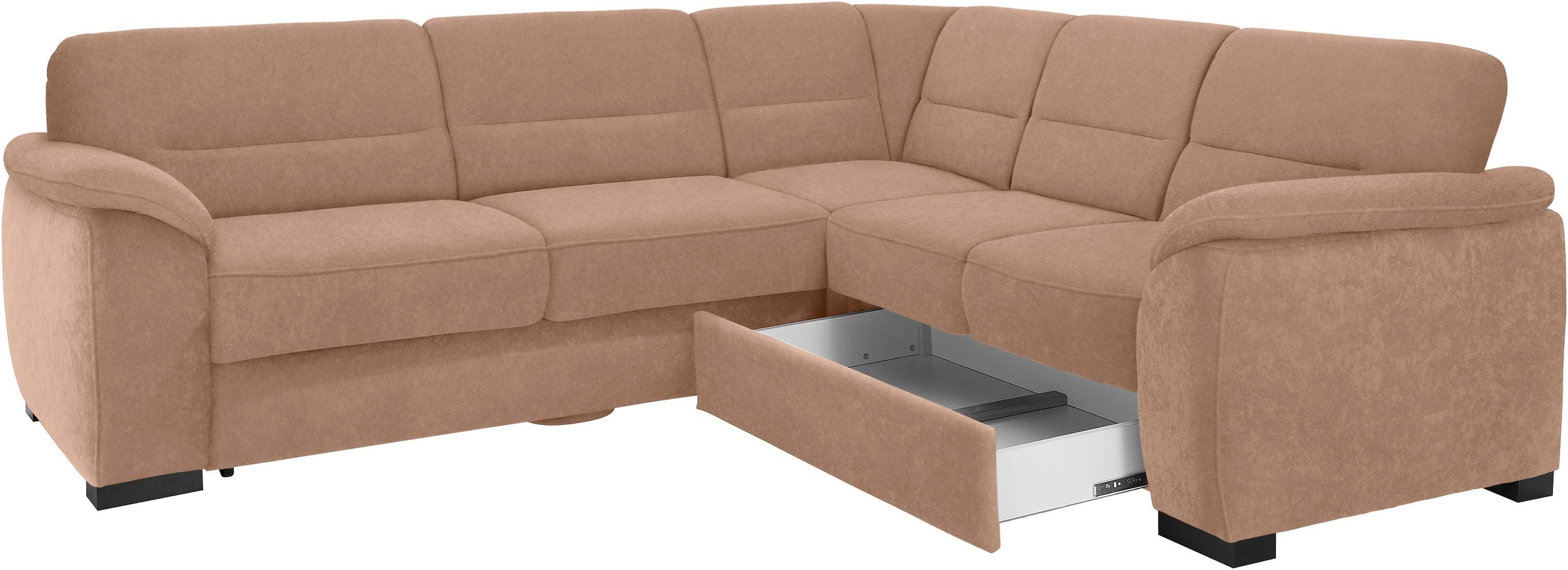 sit&more Ecksofa »Montego L-Form«, wahlweise mit Bettfunktion und Schubkasten