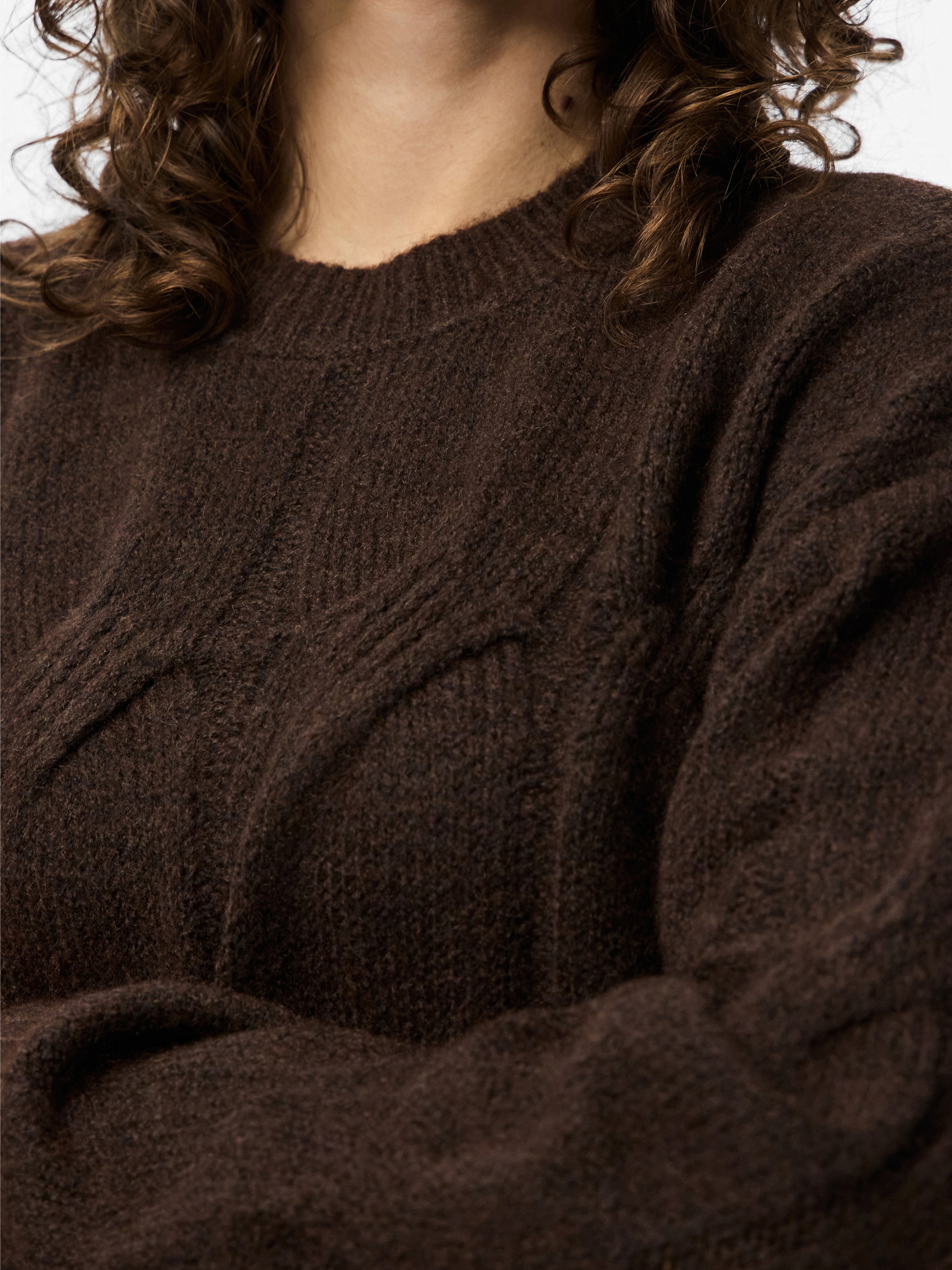 pieces Strickpullover "PCJENNA LS O-NECK CABLE KNIT NOOS BC" günstig online kaufen