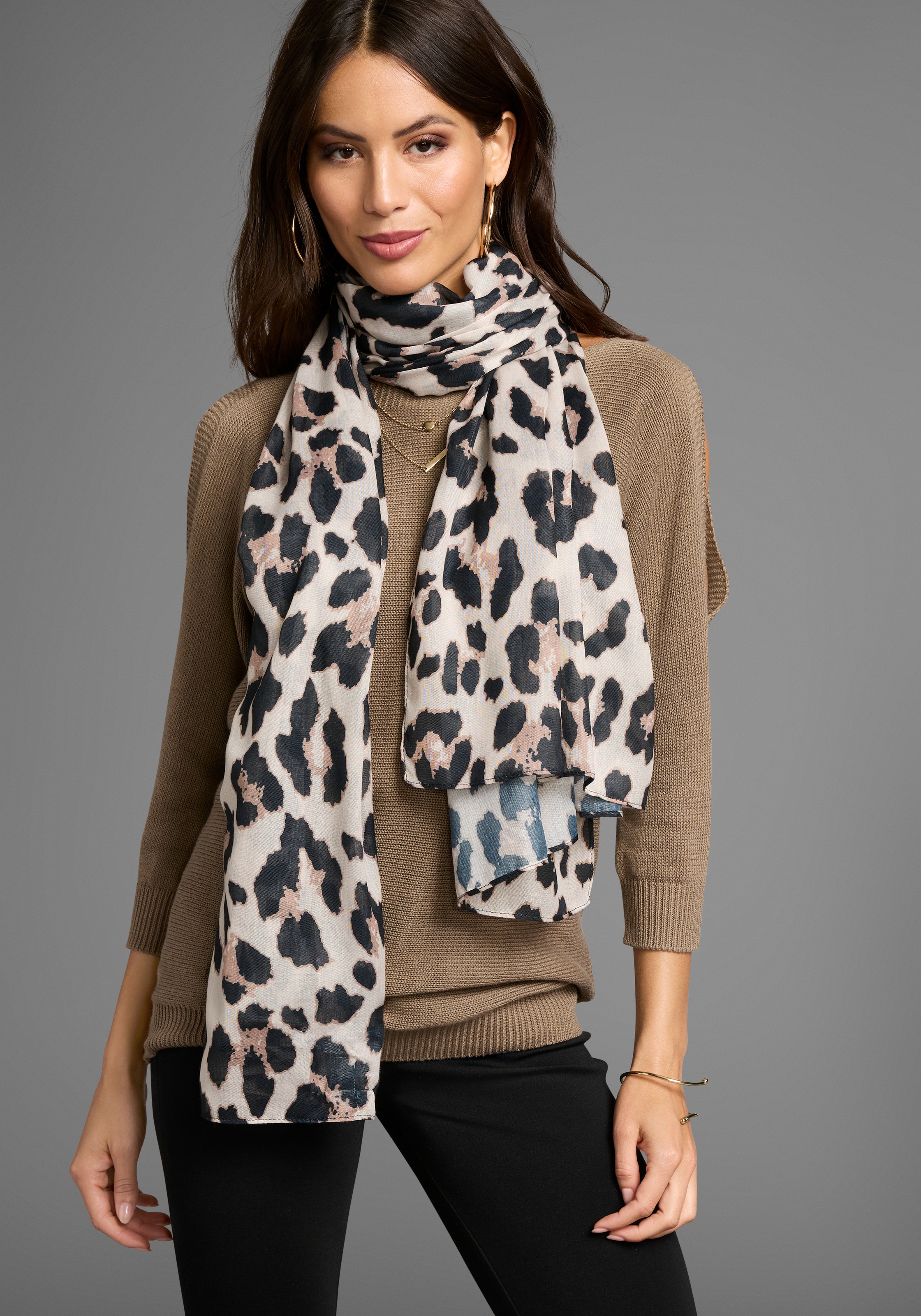 Laura Scott Modetuch mit trendigem Leopard-Alloverdruck - NEW günstig online kaufen