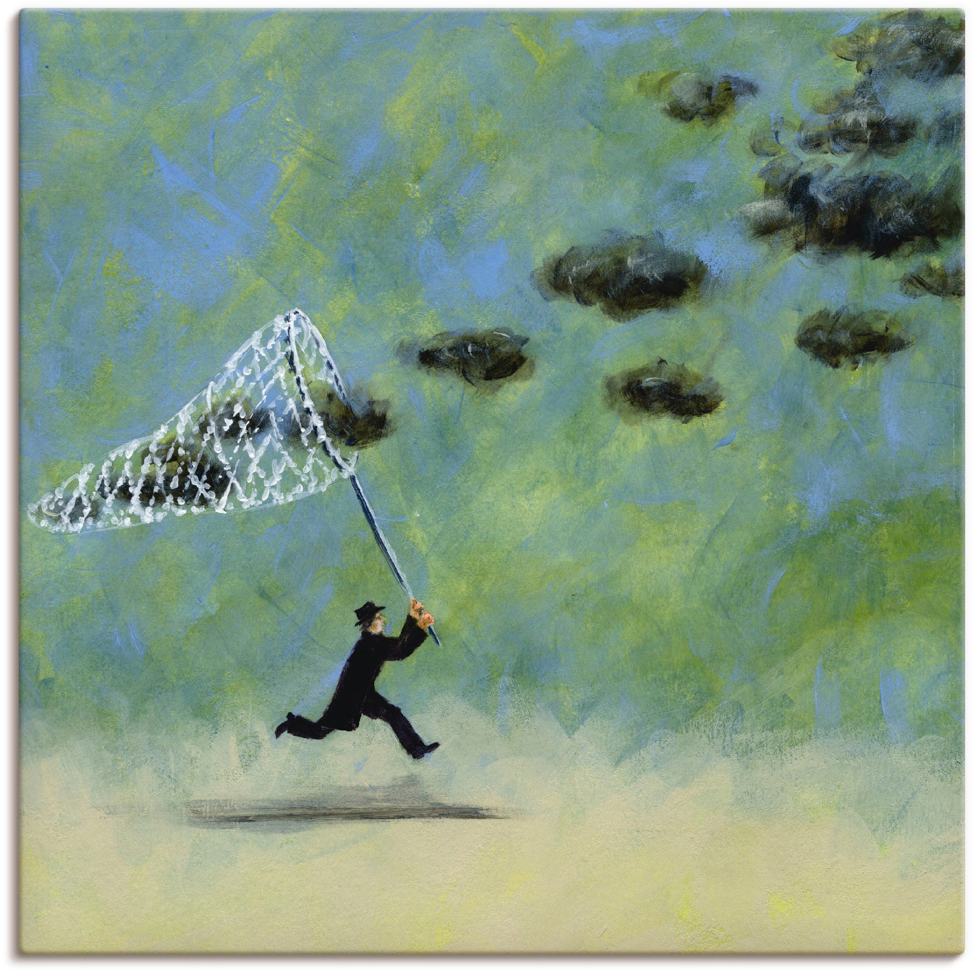 Artland Wandbild "Wolkenfänger" Mann 1 Stk. tlg. als Leinwandbild, Poster in verschied. Größen