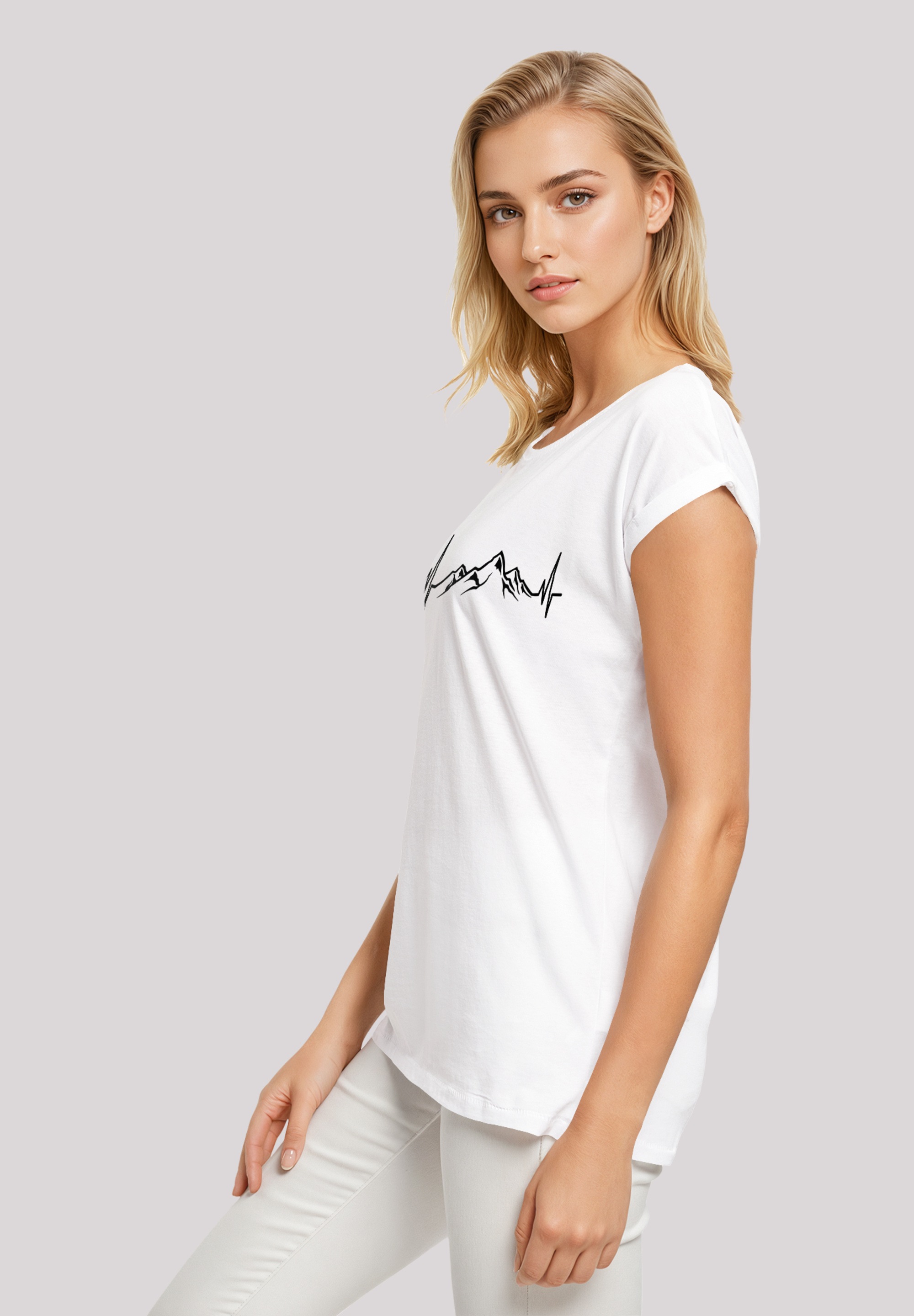 F4NT4STIC T-Shirt »Herzschlag Berge Wandern«, Premium Qualität
