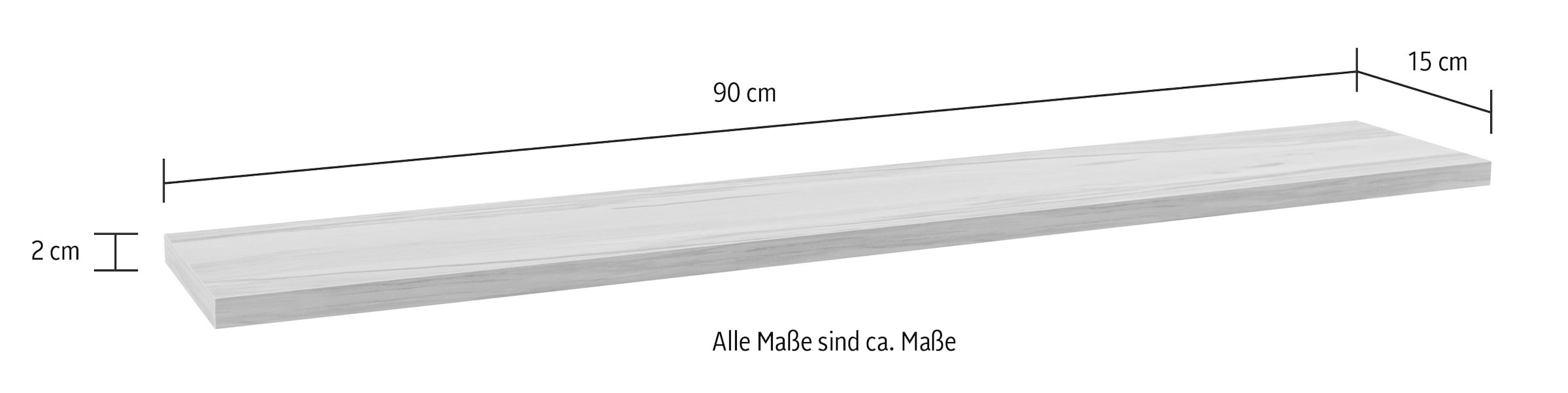 »OSLO«, Breite cm, BAUR (2 2 St.), | Wandregal bestellen ca. Woltra Stück 90