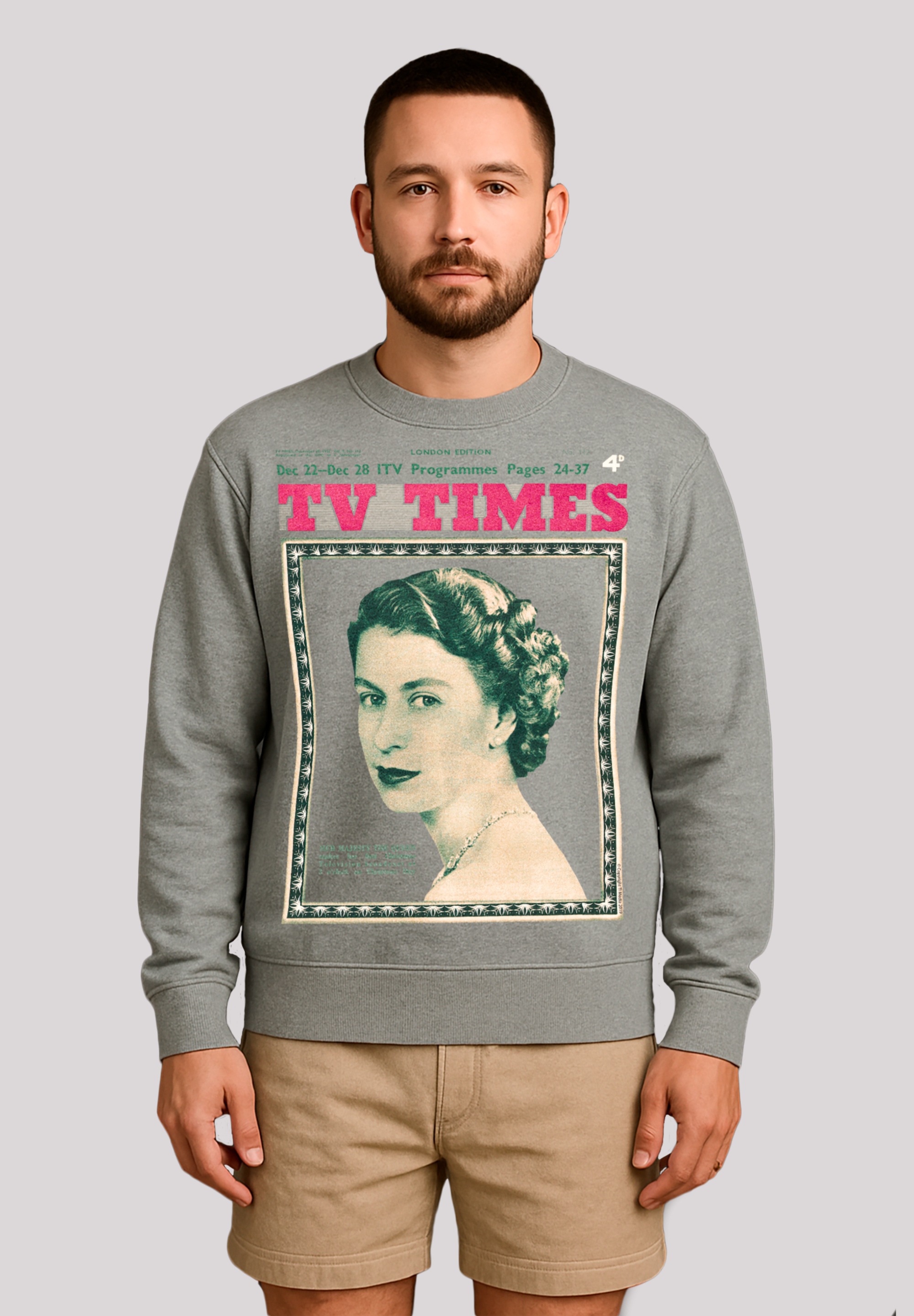 F4NT4STIC Sweatshirt »TV Times Queen Elizabeth II 1957 Cover«, Premium Qualität
