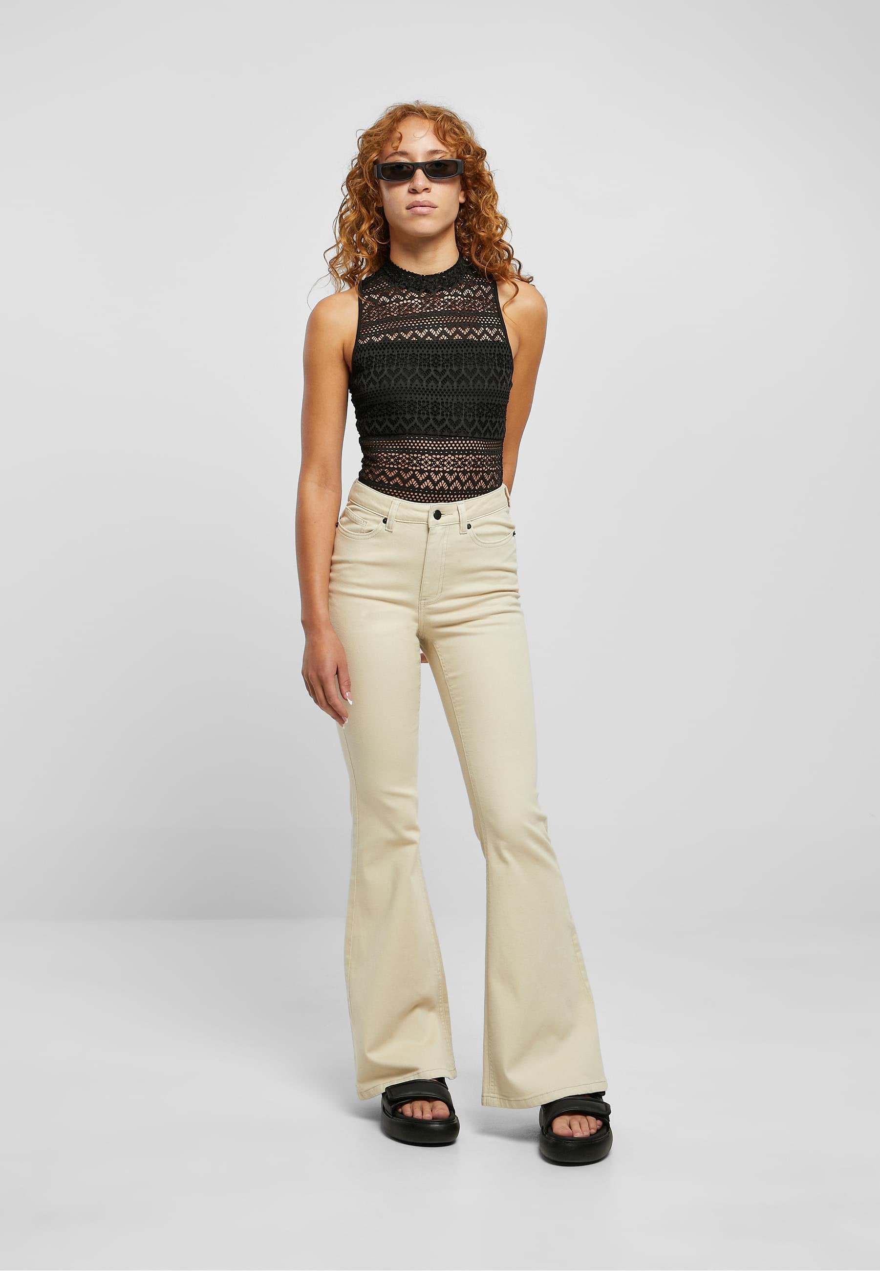 URBAN CLASSICS Body »Urban Classics Damen Ladies Crochet Jersey Turtleneck Body«