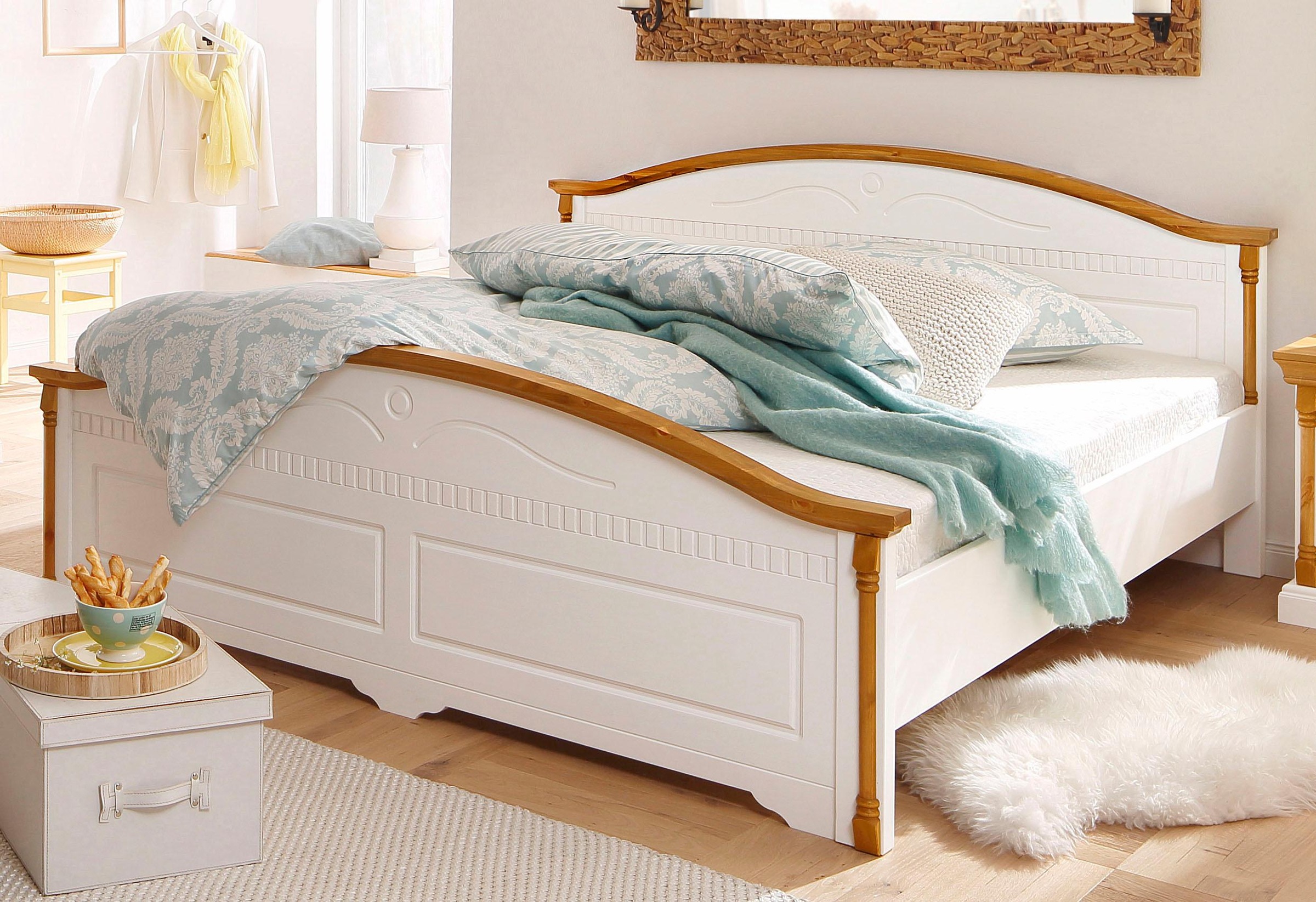 Thumbnail - OTTO home Massivholzbett "Graz, hohe Belastbarkeit, klassischer Landhausstil, FSC zertifiziert" Breite/Belastbarkeit 180...