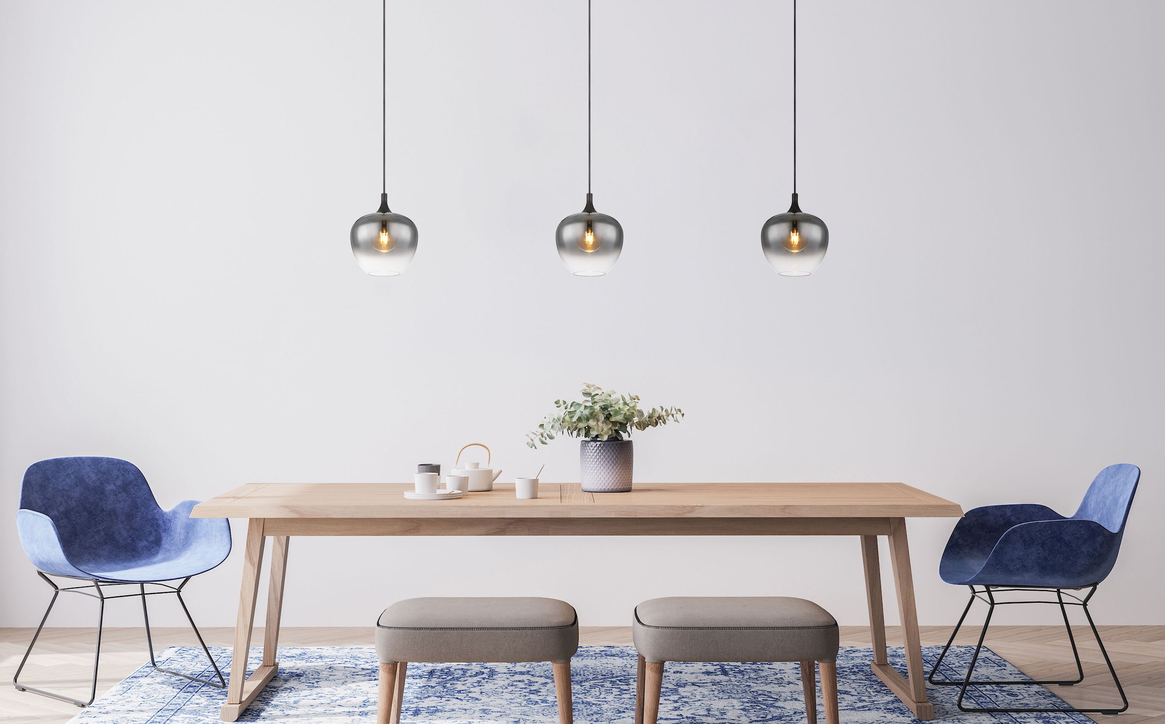 GLOBO LIGHTING Hängeleuchte »MAXY« E27 1 Stk. Hängeleuchte Schwarz, Rauchglas, E27