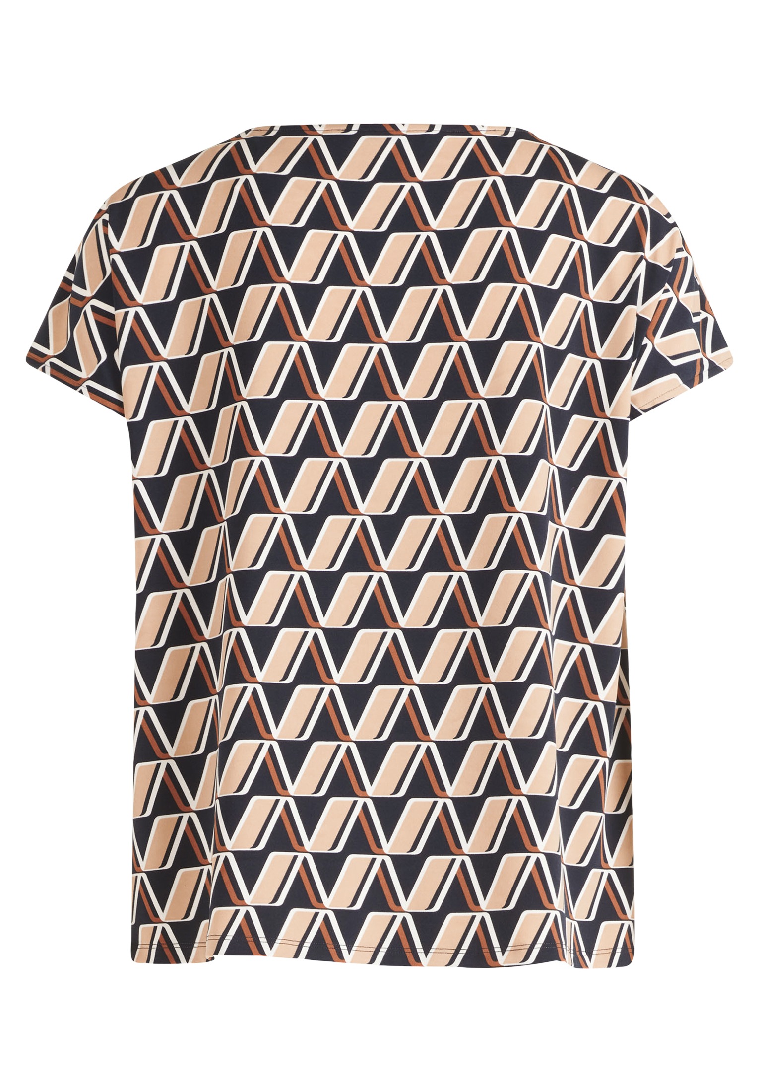 Betty Barclay Kurzarmshirt »Betty Barclay Printshirt mit Wasserfallausschnitt«, (1 tlg.), Material