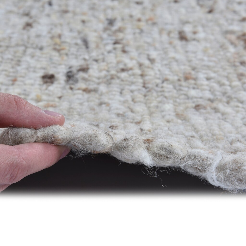 Wohnen Teppiche THEKO Wollteppich »Alm-Glück«, rechteckig, 12 mm Höhe, Handweb Teppich, reine Wolle, handgewebt, ideal im Wohnzi