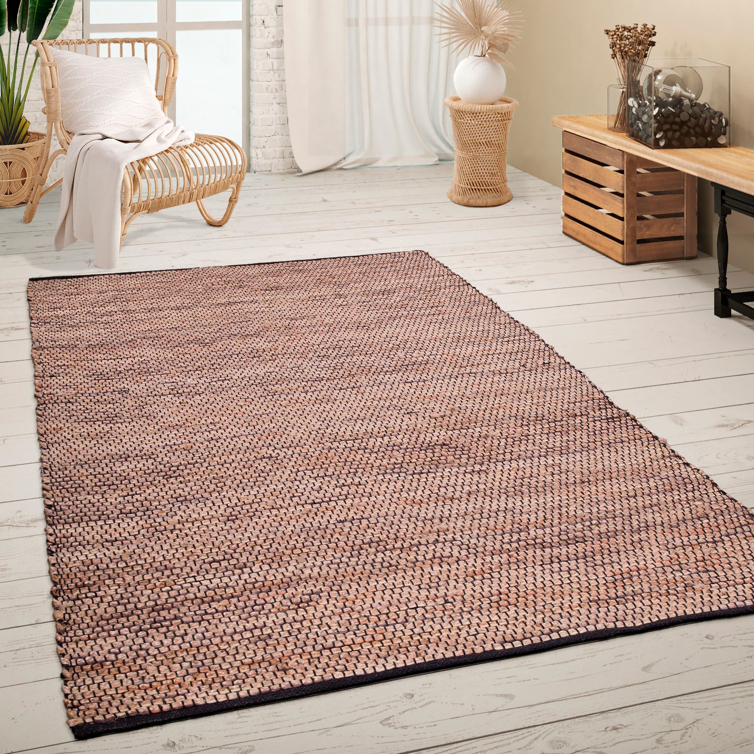 Paco Home Teppich "Odense 684" rechteckig 13 mm Höhe handgewebter Wendetepp günstig online kaufen
