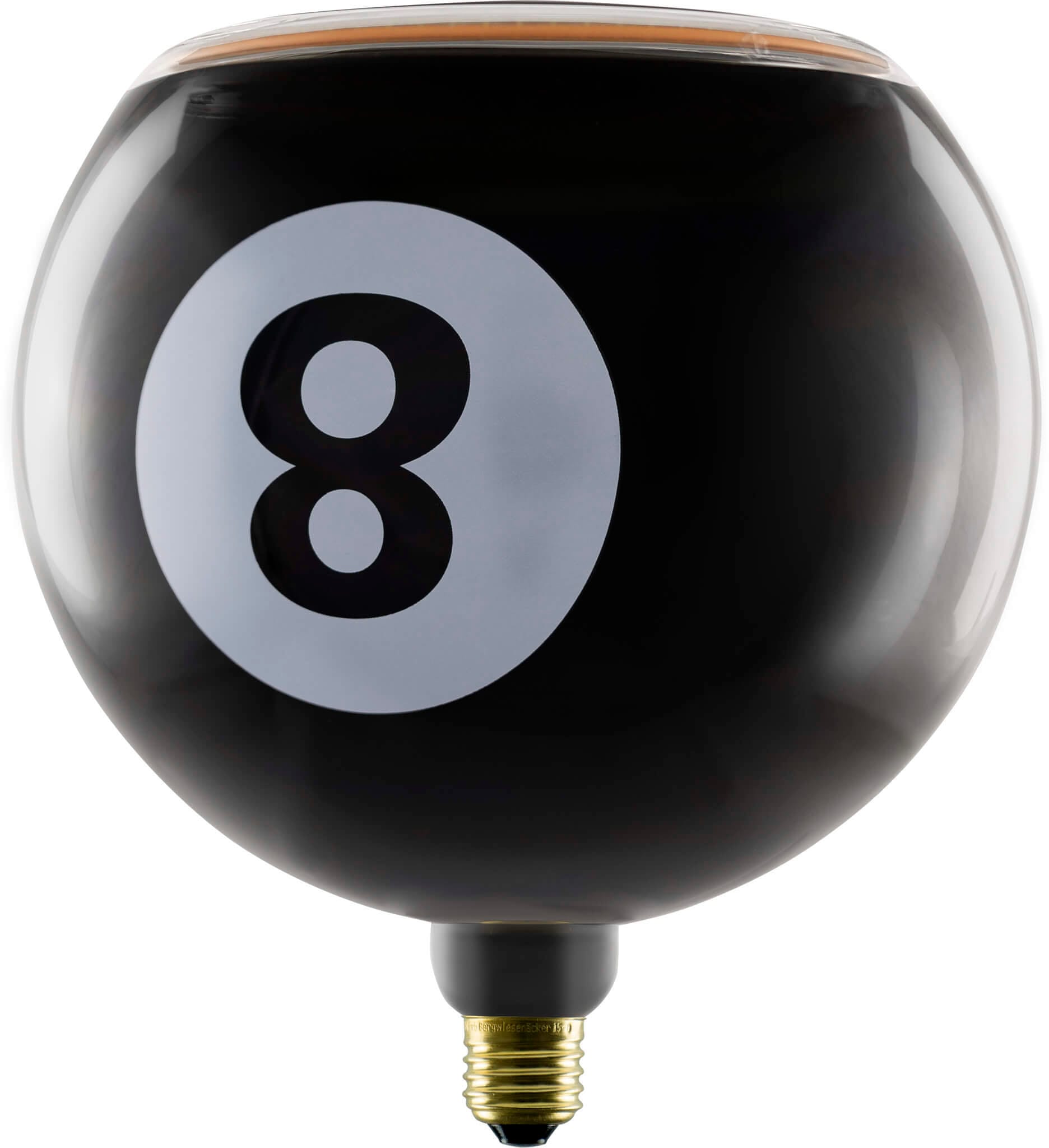 SEGULA LED-Leuchtmittel »LED Floating Billard 200 black 8«, E27, 1 St., Extra-Warmweiß, handmade