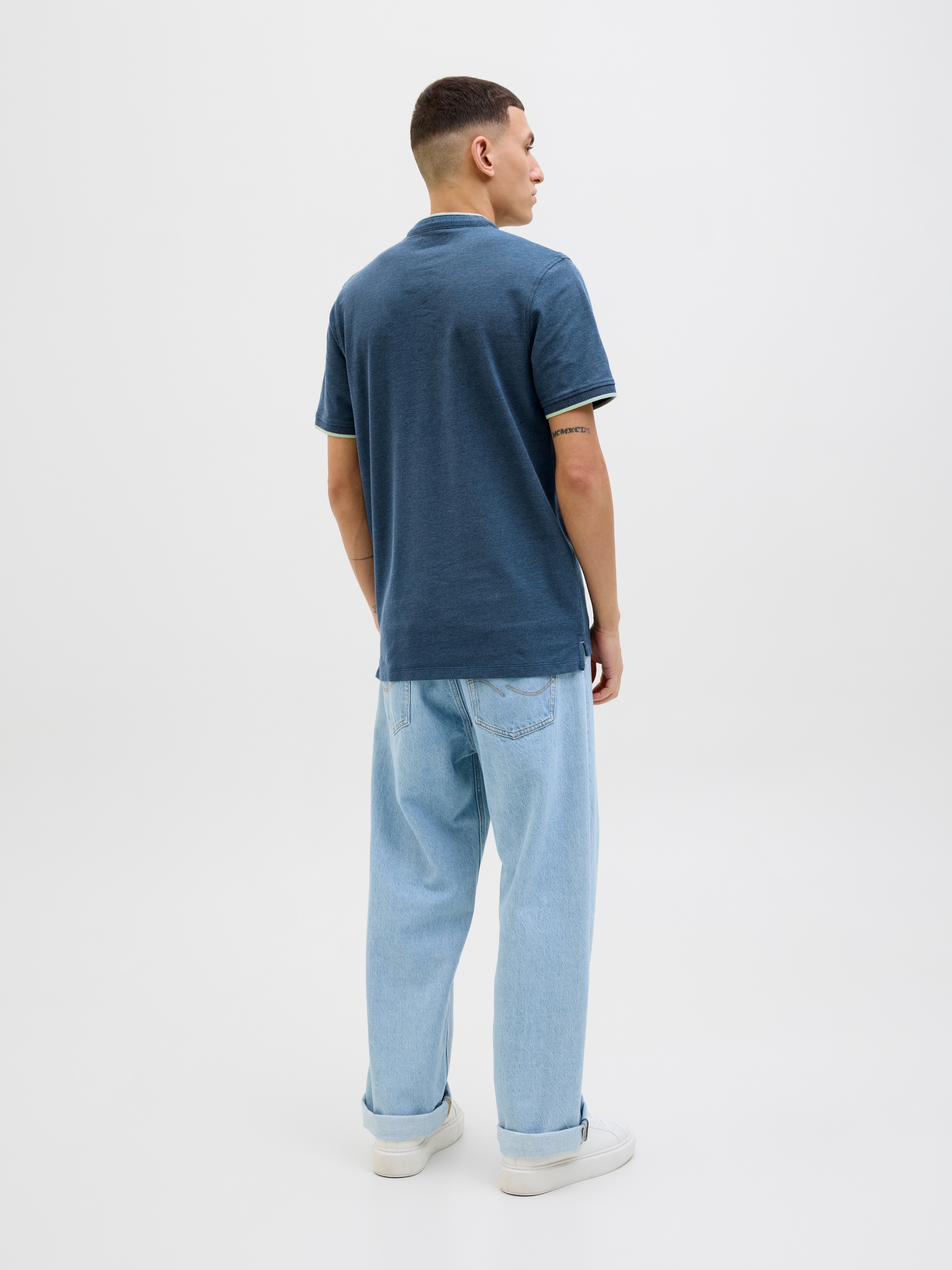 Jack & Jones Poloshirt »JJEPAULOS MAO POLO«, mit Logo Stickerei