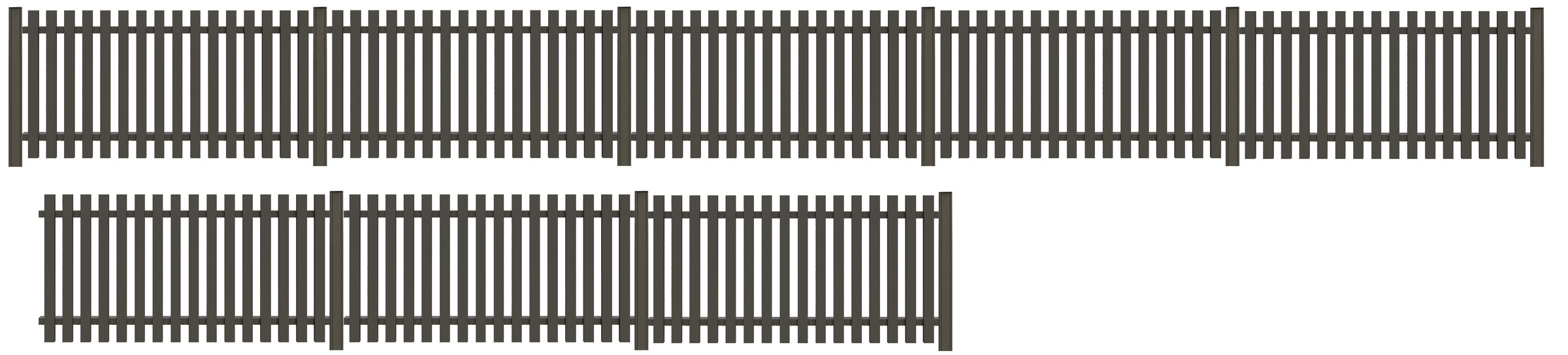 Tetzner & Jentzsch Gartenzaun "STRAND" robuste Aluminium-Elemente in verschiedenen Längen