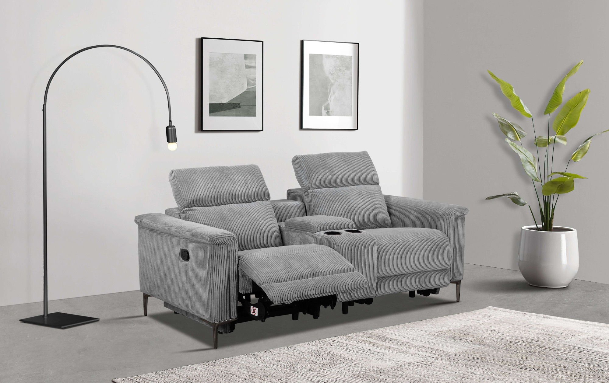 2-Sitzer »Lund in Cord, 2er-Kinosofa, TV-Sessel, Multimedia-Sofa,«, m. elektrischer o....