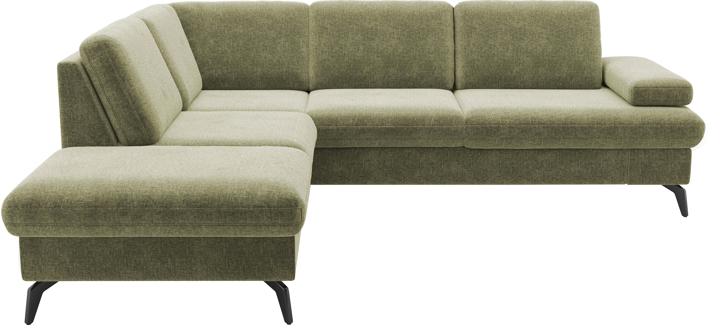 sit&more Ecksofa »Morris Jubi L-Form«, inkl. Armteilfunktion und 1 Zierkissen, wahlweise mit Bettfunktion