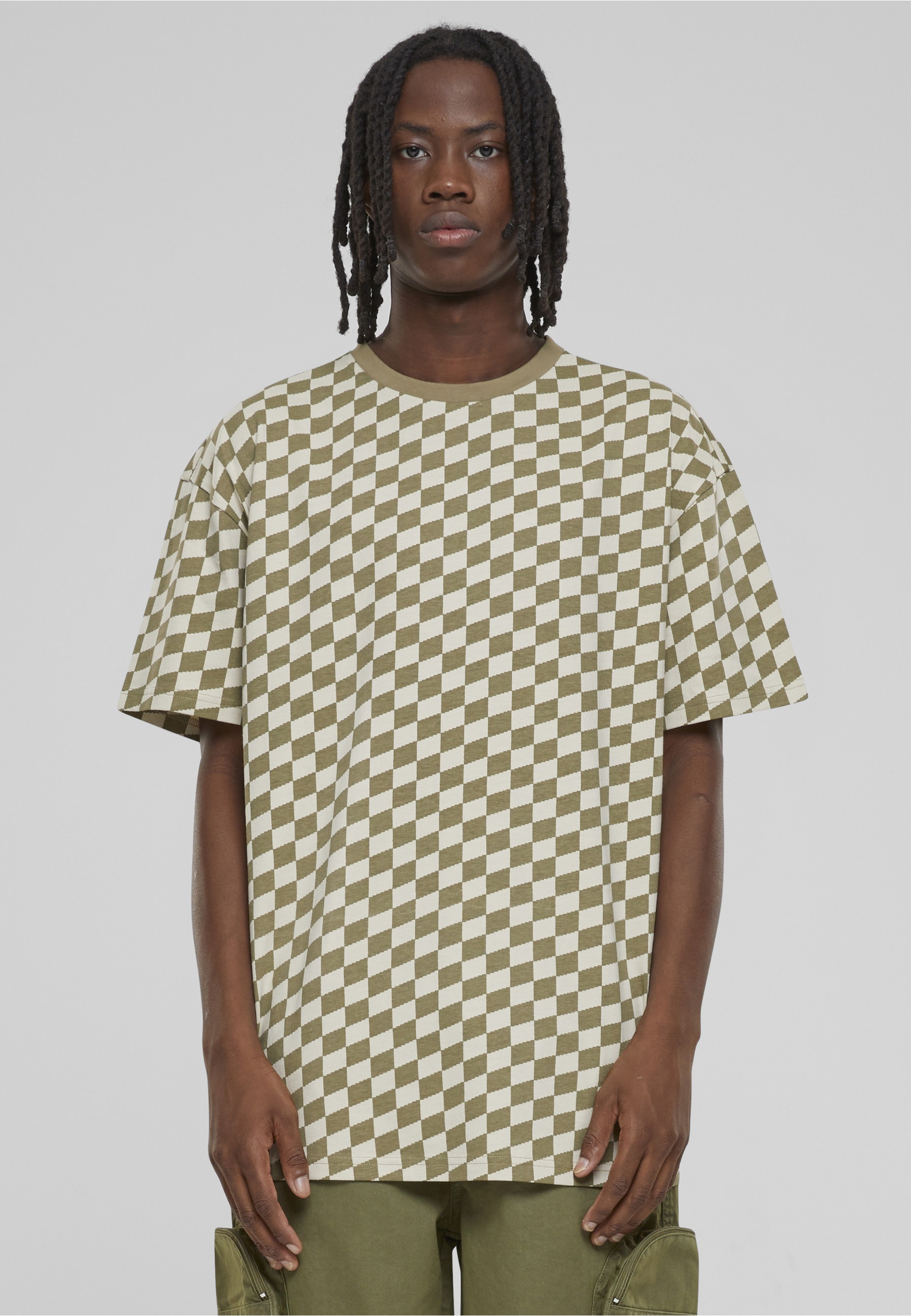 URBAN CLASSICS Kurzarmshirt »Urban Classics Herren Oversized Check Tee« 1 Stk.