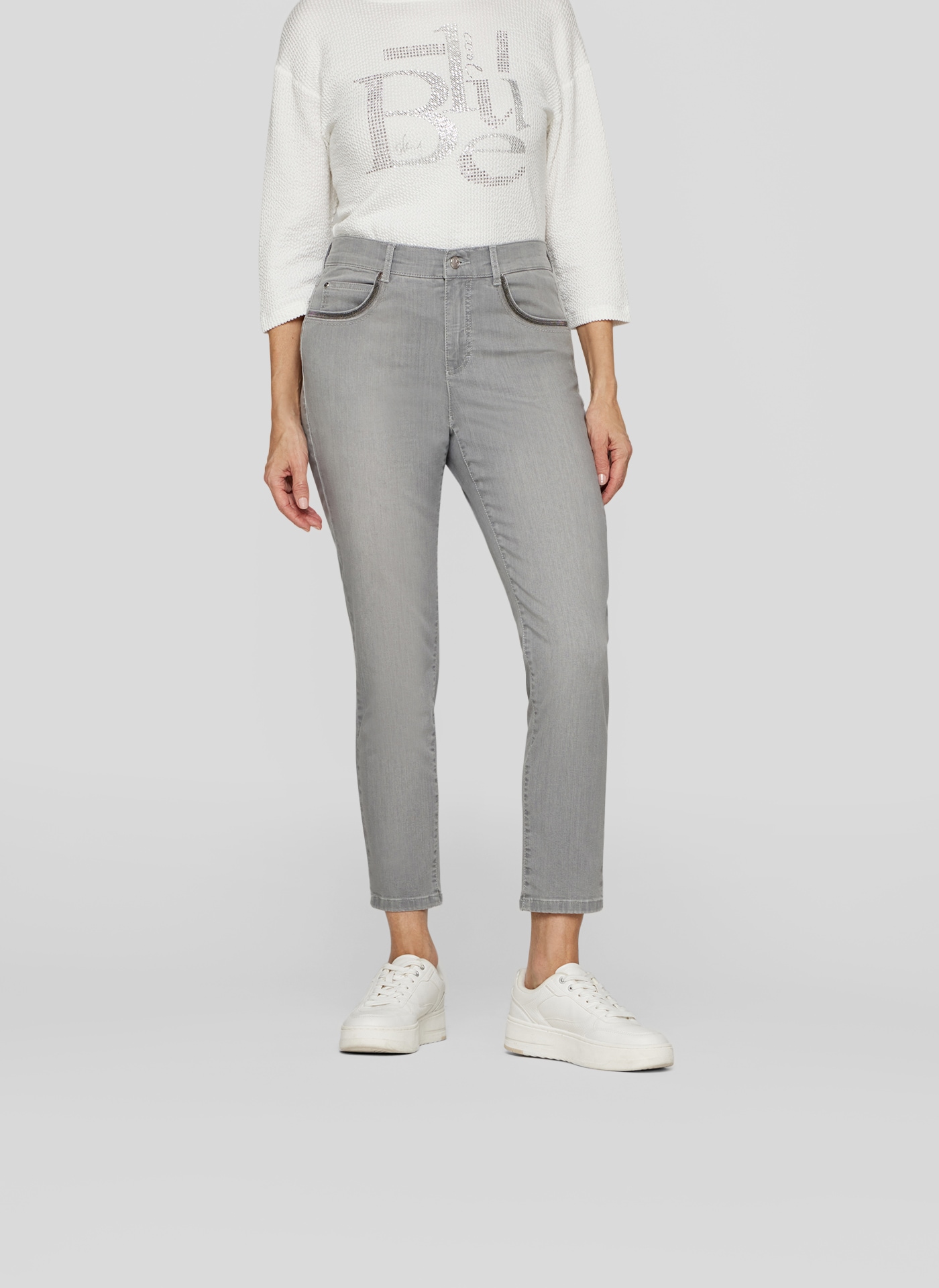 Rabe Jerseyhose »Rabe Sunny Jeans mit geschmückten Taschen«