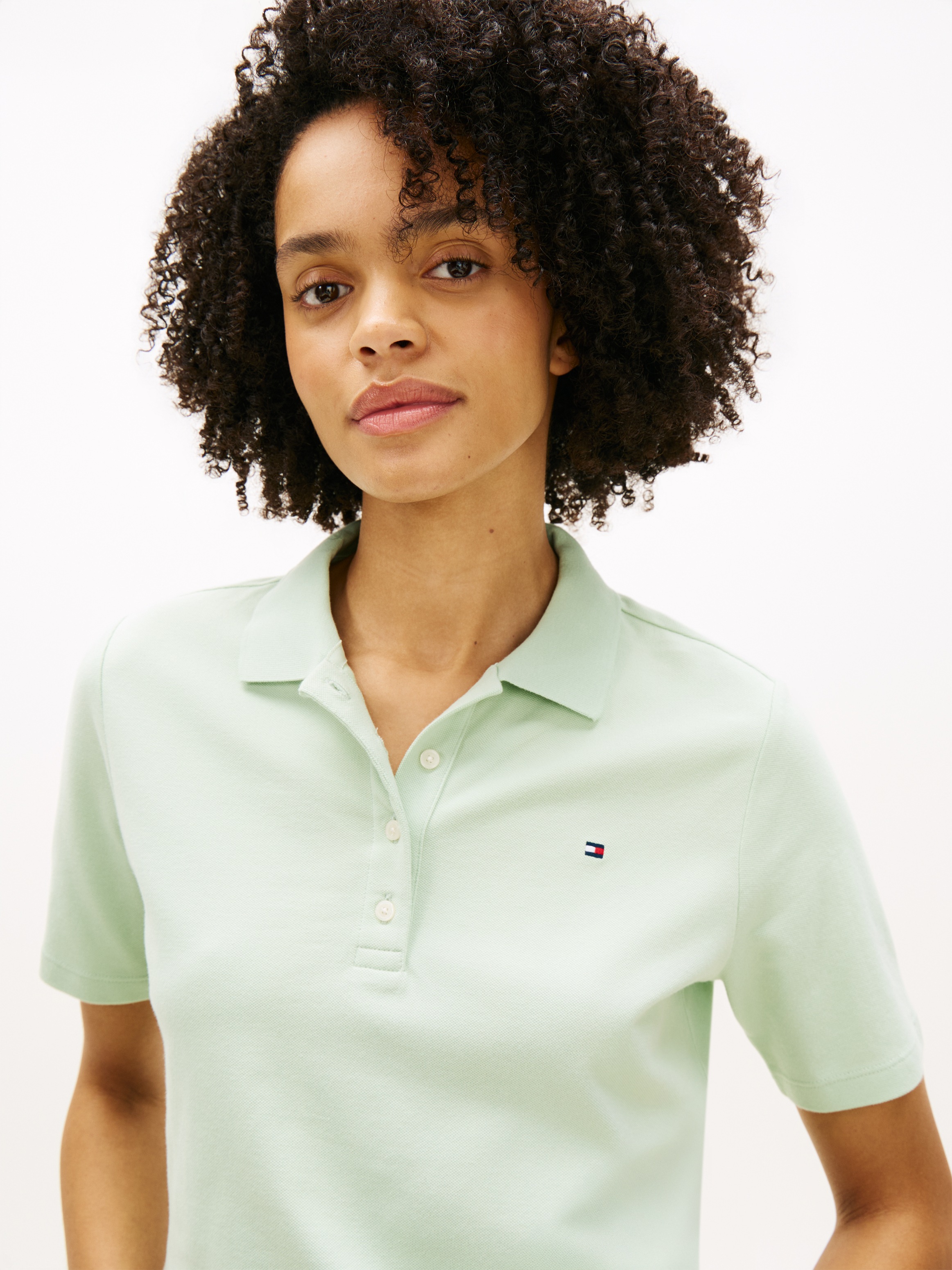 Tommy Hilfiger Poloshirt "1985 REG PIQUE POLO" mit Logo-Stickerei, Seitensc günstig online kaufen