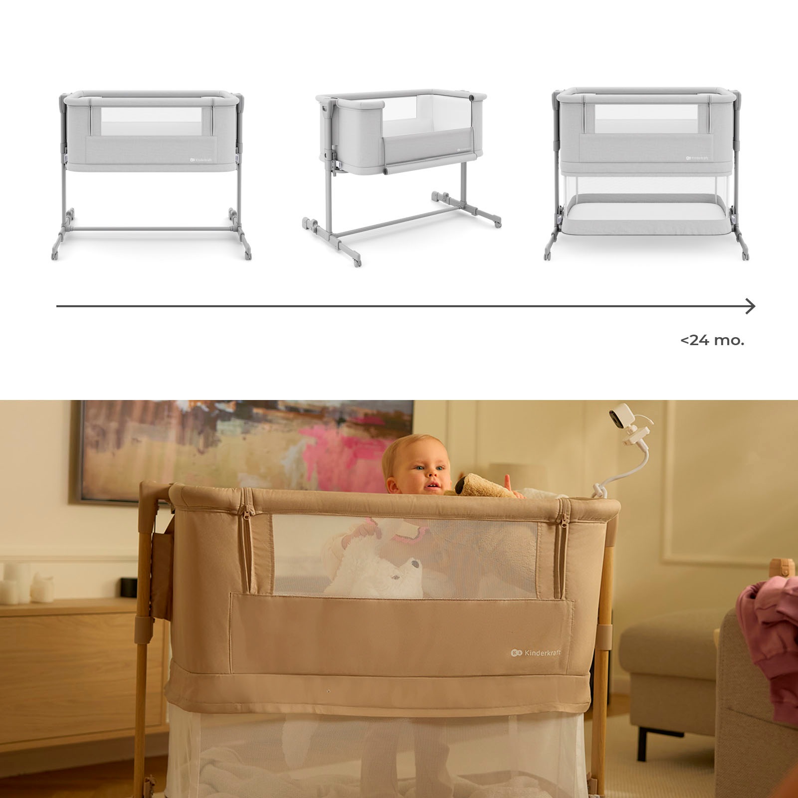 Kinderkraft Beistellbett »Nestee Grow 2«