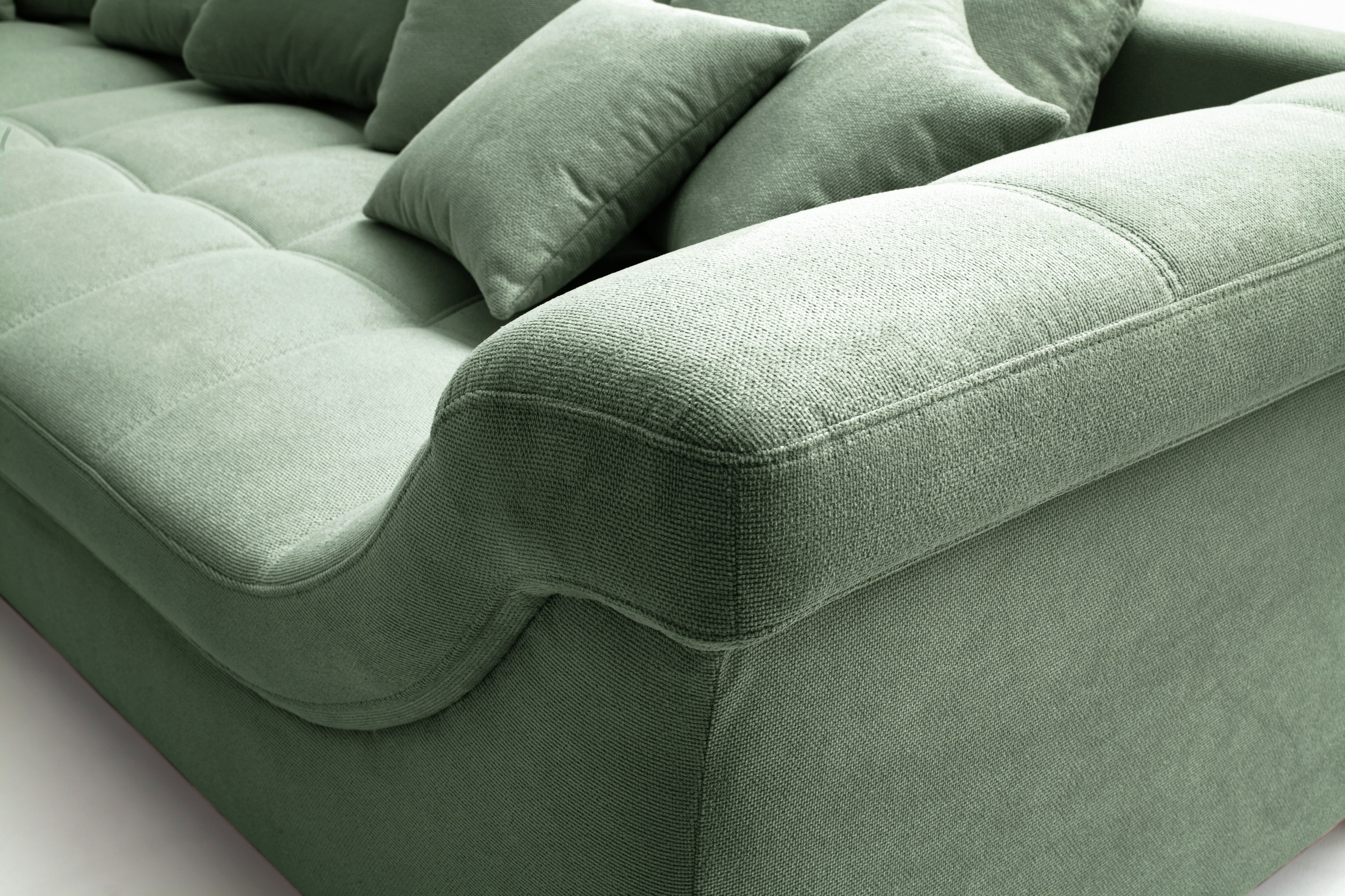 Mr. Couch Ecksofa »Bologna, L-Form, mit Holzfüßen«, wahlweise mit Kaltschaum