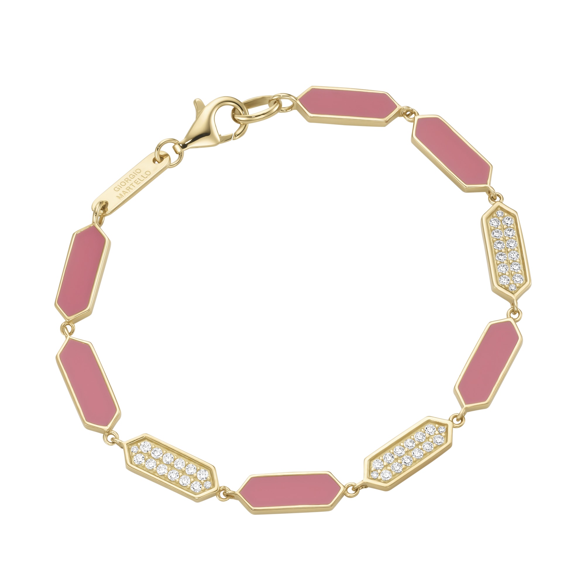 GIORGIO MARTELLO MILANO Armband »mit Emaille-Einlagen und Zirkonia, Silber 925«