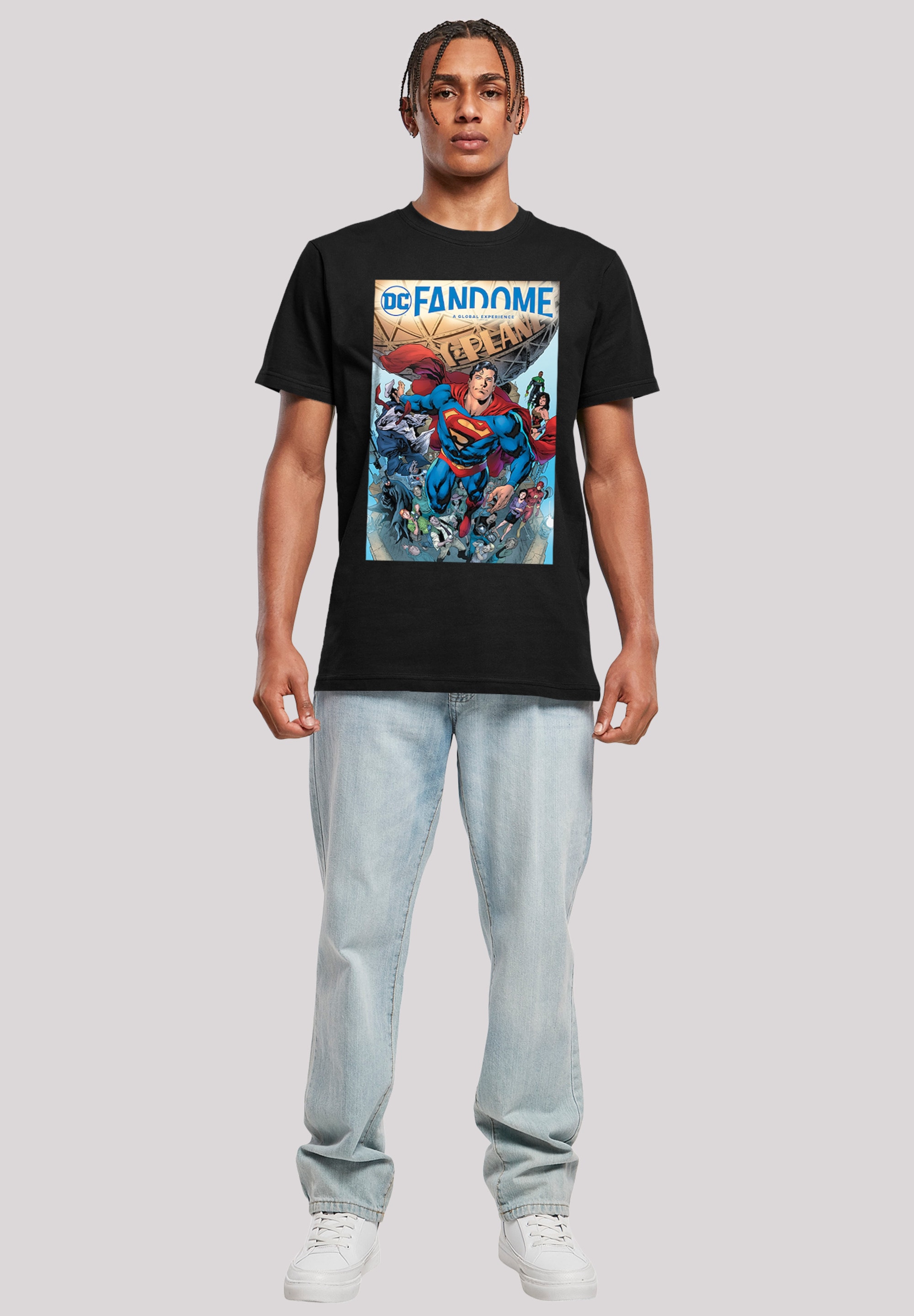 F4NT4STIC T-Shirt »DC Comics Fandome Superman Superheld«, Herren,Premium Merch,Regular-Fit,Basic,Bedruckt