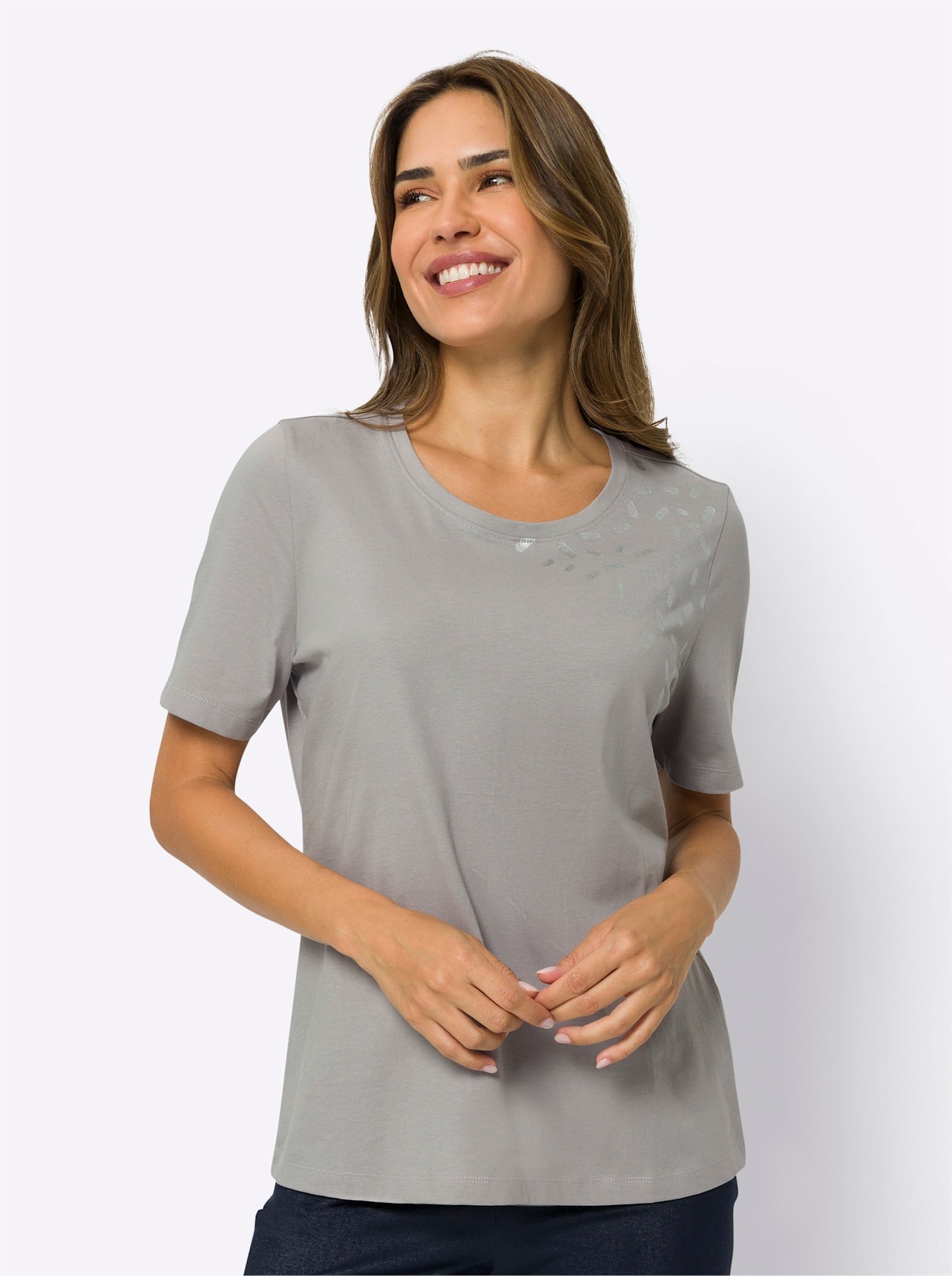 Rundhalsshirt "Freizeitshirt", 1 Stk. günstig online kaufen