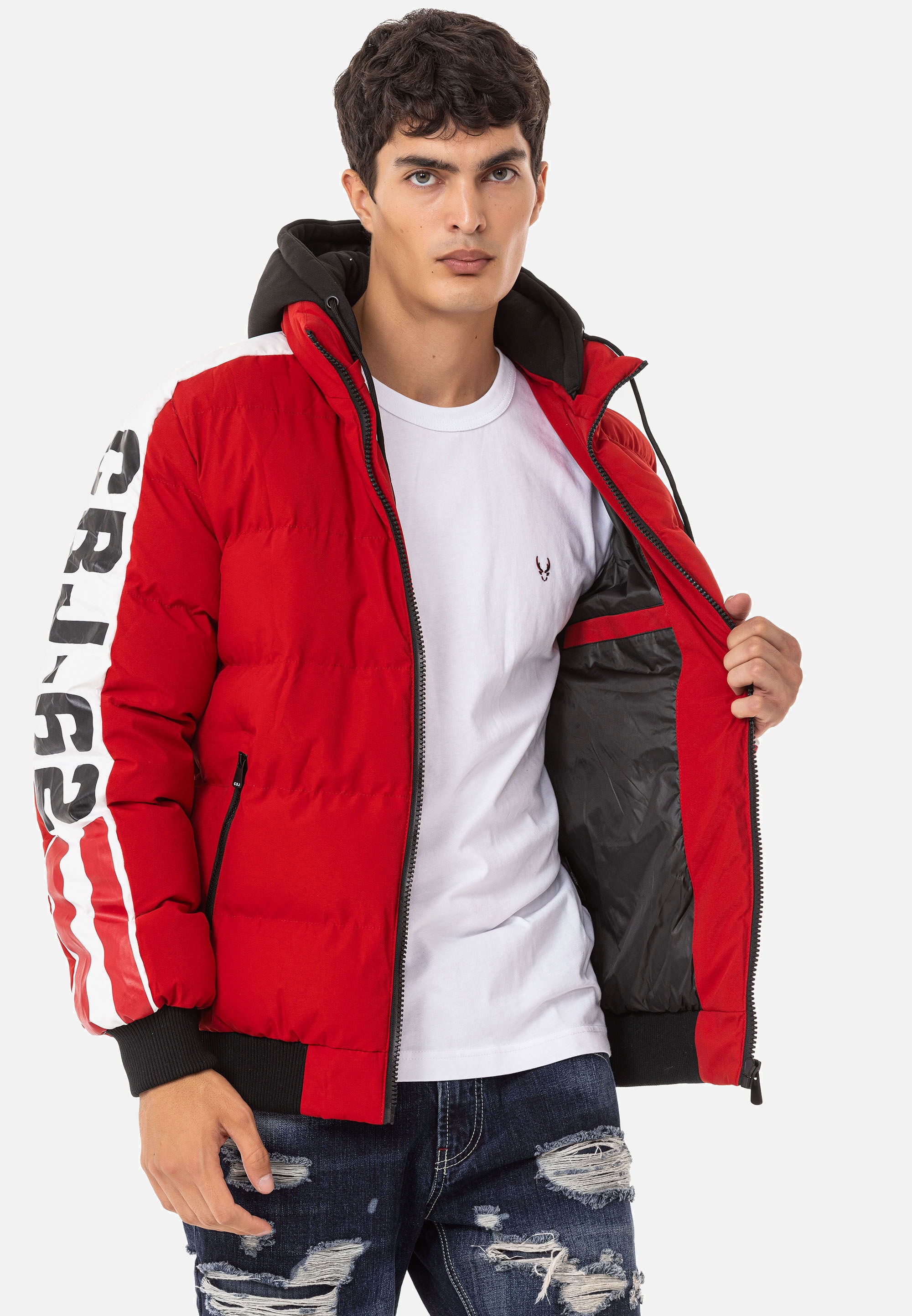 Cipo & Baxx Winterjacke »Jacke« mit Kapuze mit Kapuze