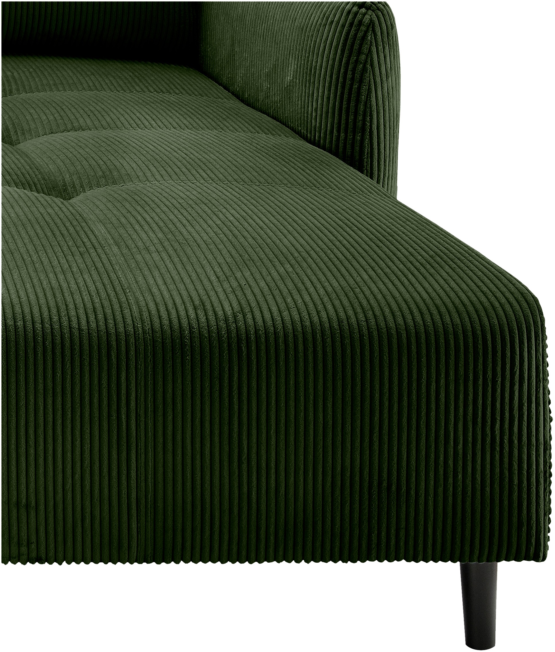 INOSIGN Ecksofa »Mara, L-Form, aktueller Cord Bezug und tolle Farben, schmale Armlehnen«, whlw. mit Bettfunktion,Recamiere links/rechts montierbar, Breite 238cm