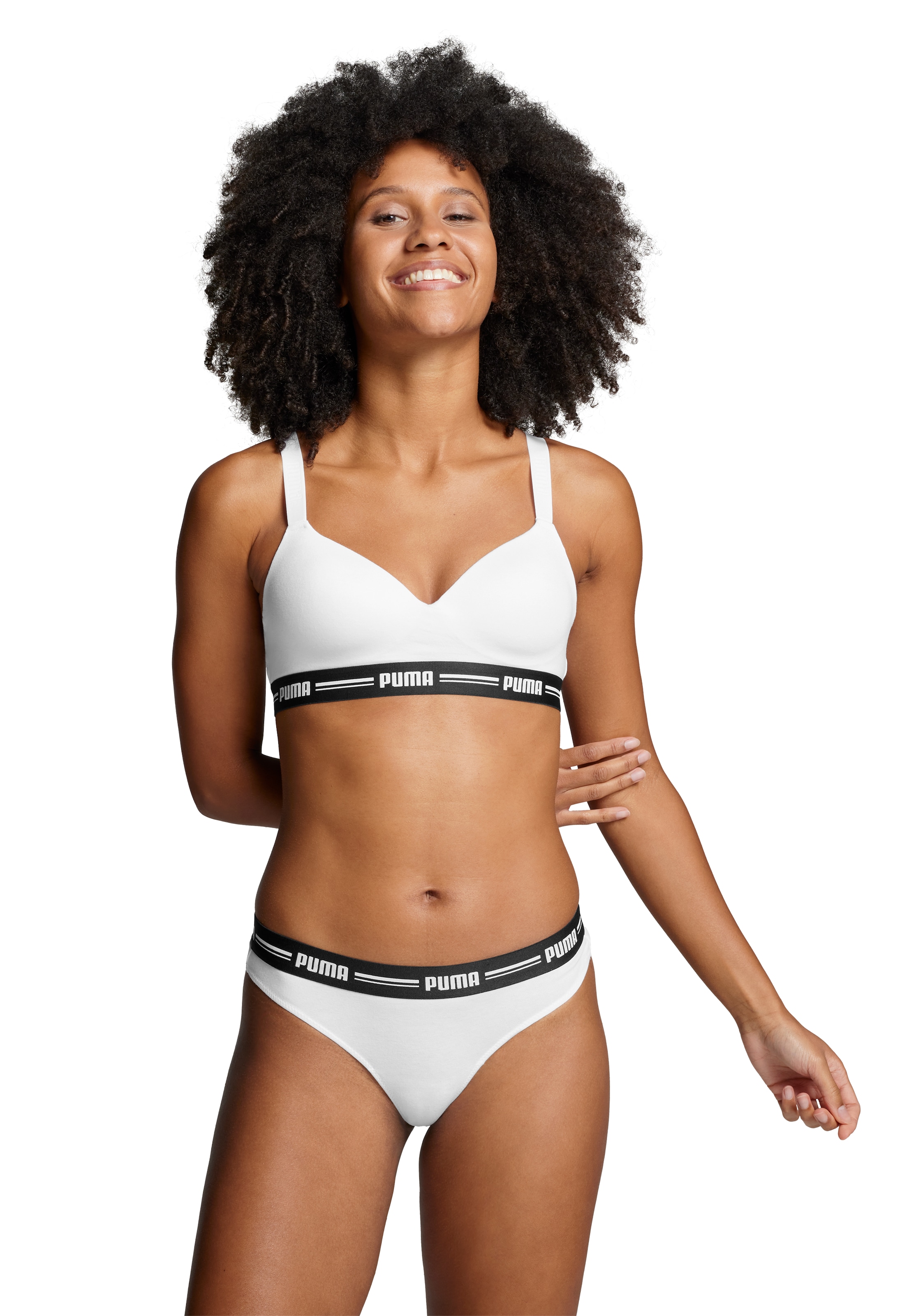 PUMA Bügelloser BH »PUMA WOMEN PADDED TOP 1P HANG«, mit leicht gepaddeten Cups