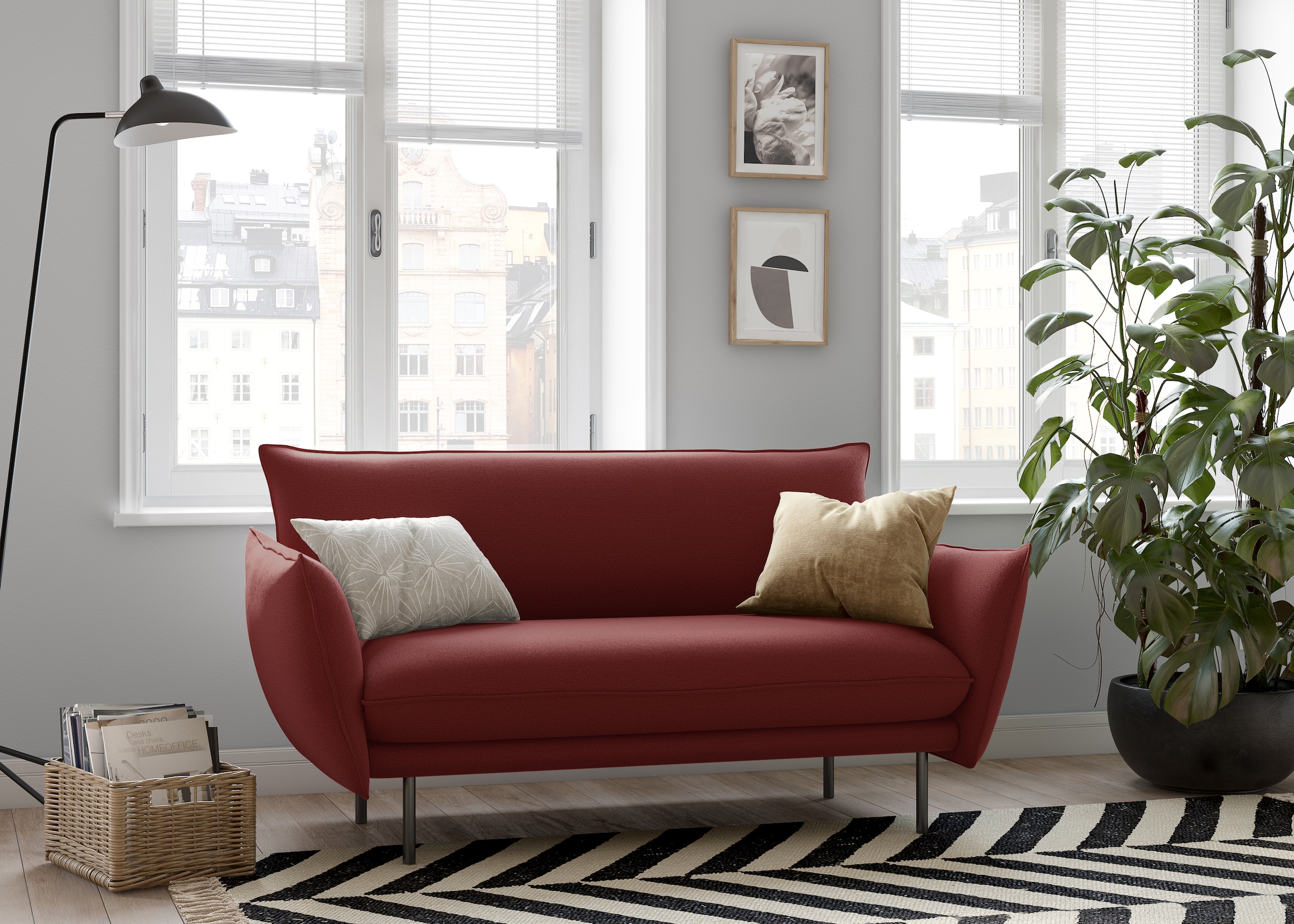 OTTO home 2-Sitzer "Stine" Besonderes Design durch Kissenoptik und Keder, b günstig online kaufen