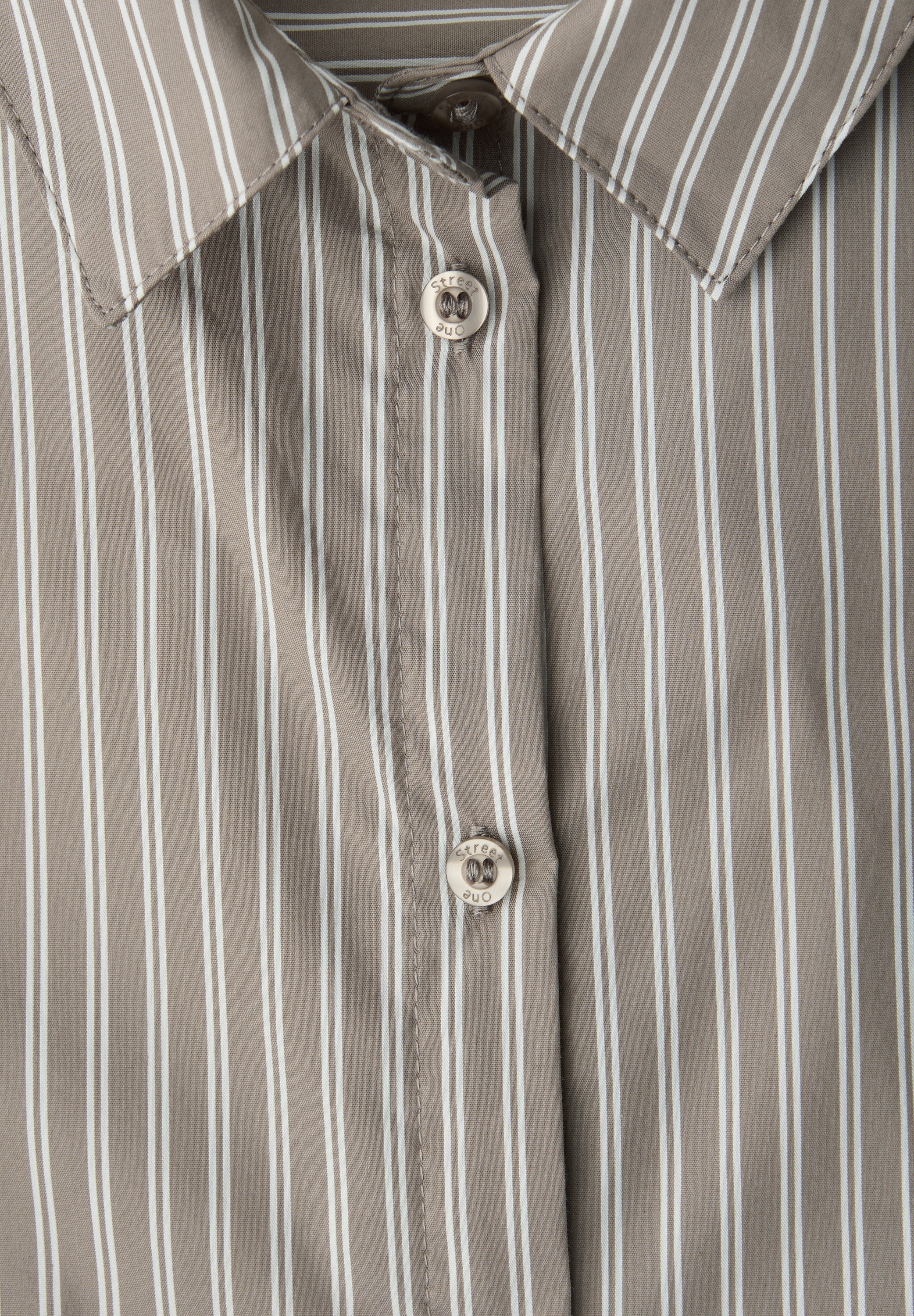 STREET ONE Langarmbluse aus Baumwolle mit Stretchanteil