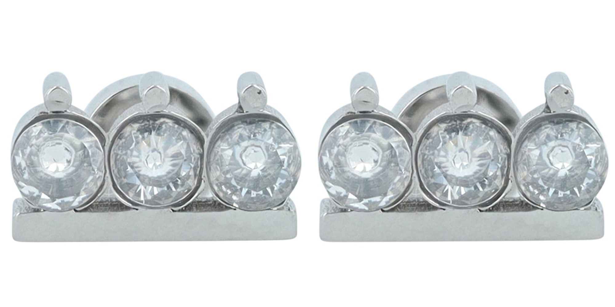 Adelia´s Paar Ohrhänger "Ohrringe – Ohrstecker aus Edelstahl mit Zirkonia" Ideal als Geschenk – dezent und elegant