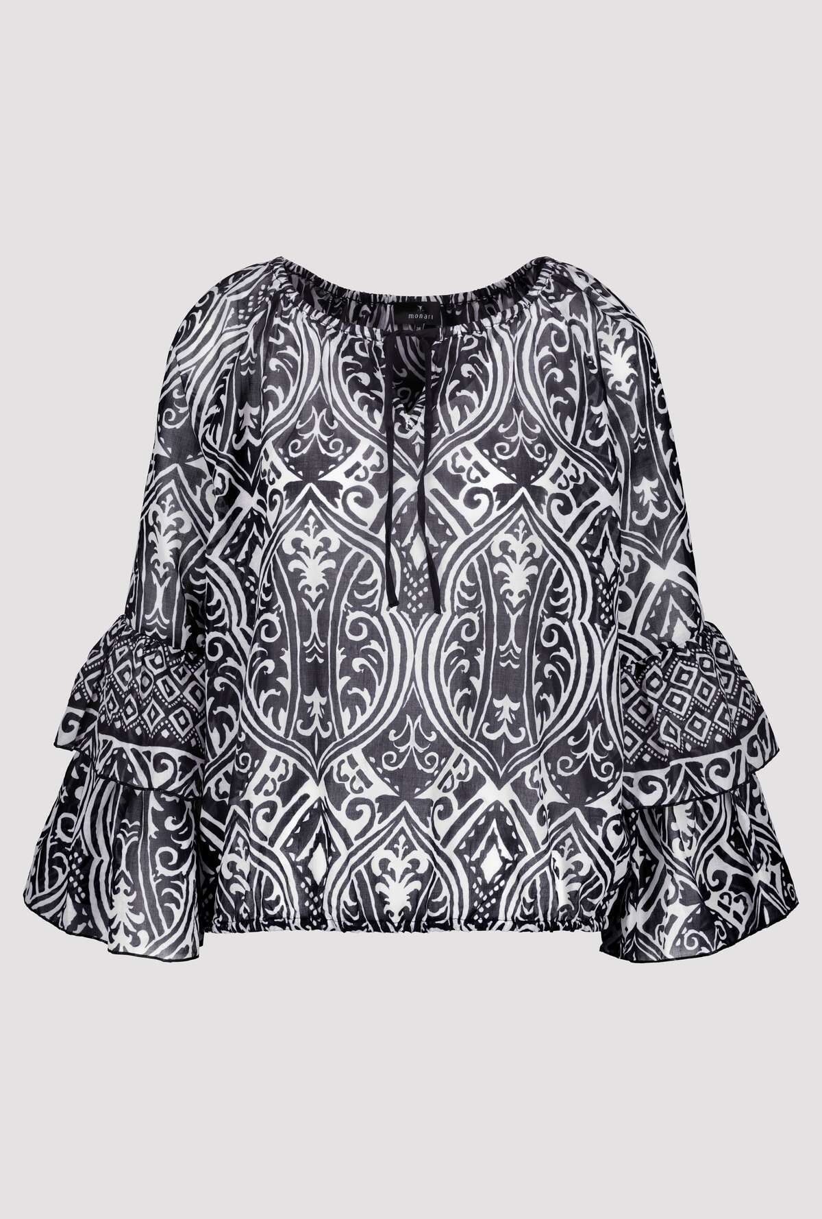 Monari Schlupfbluse Regular fit mit Ornament-Muster