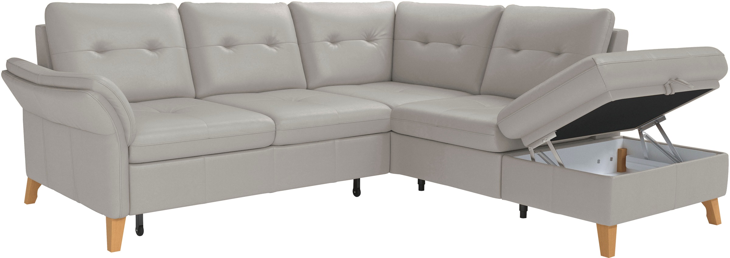 sit&more Ecksofa »Göteborg«, inkl. Sitztiefenverstellung, wahlweise mit Bettfunktion & Bettkasten