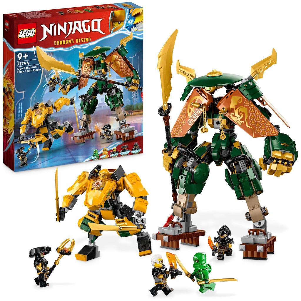 LEGO® Konstruktionsspielsteine »Lloyds und Arins Training-Mechs (71794), LEGO® NINJAGO«, (764 St.)