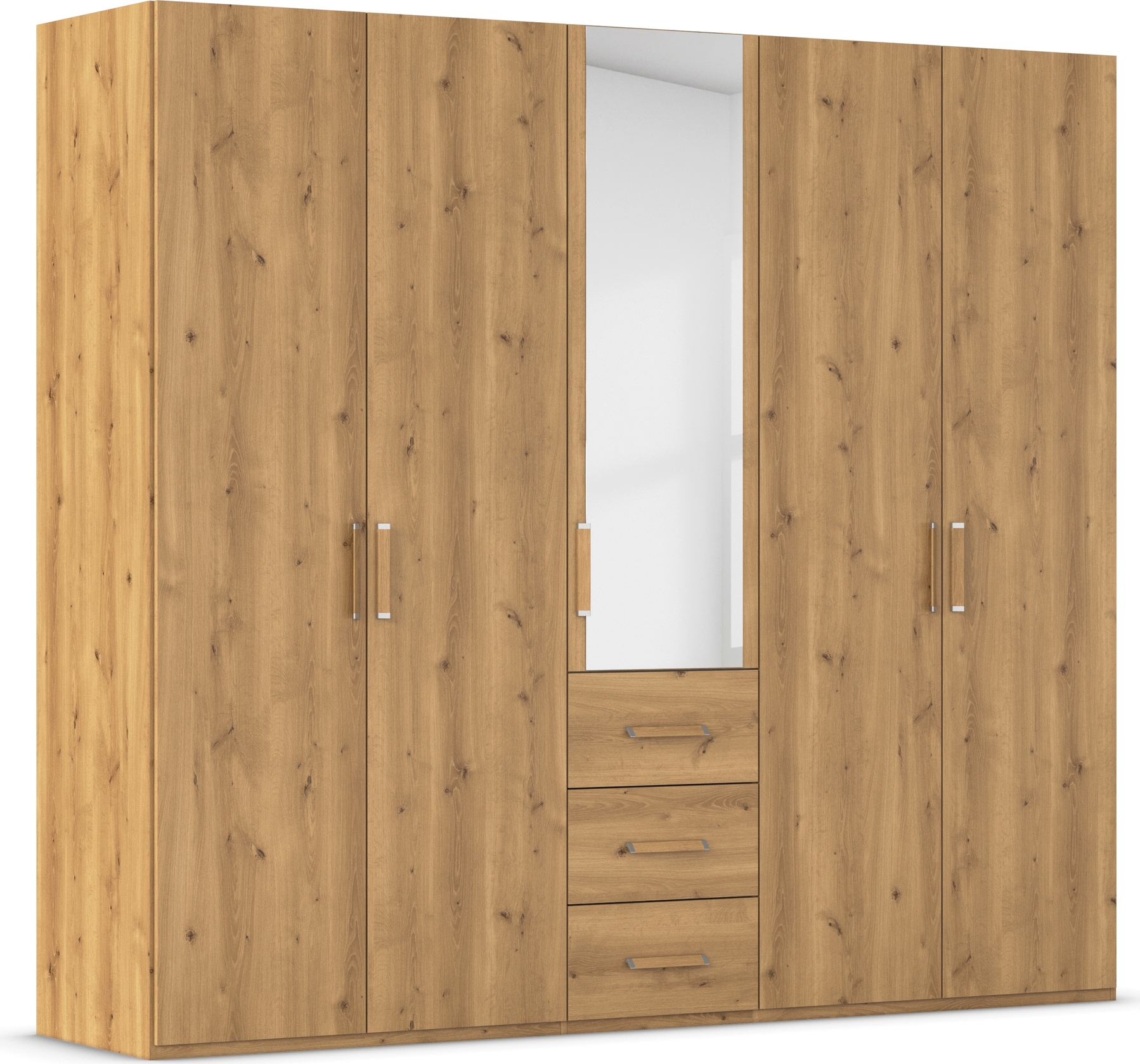rauch Drehtürenschrank "Kleiderschrank Schrank Garderobe Schlafzimmerschrank EVELYN" in 2 Höhen 197 oder 210 cm erhältlich, inkl. SOFT-CLOSE-FUNKTION, in elegantem Stil mit Schubladen 3 Breiten und 2 Höhen MADE IN GERMANY