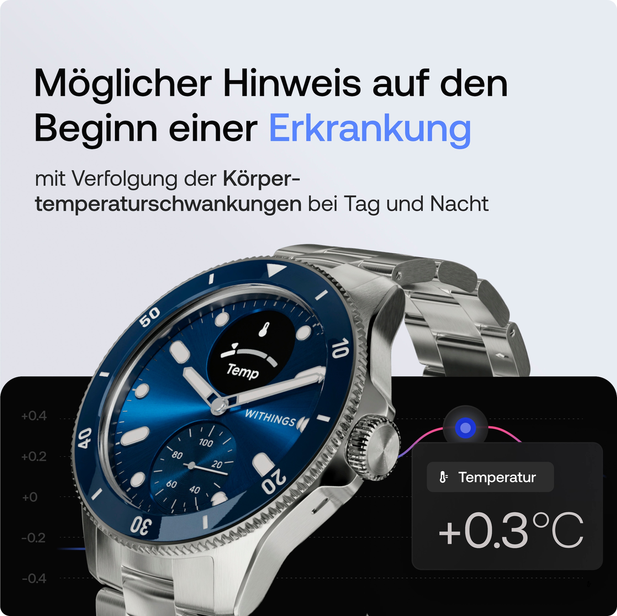 Withings Smartwatch »ScanWatch Nova 42mm«, (1.6 cm / 0.63 Zoll),)