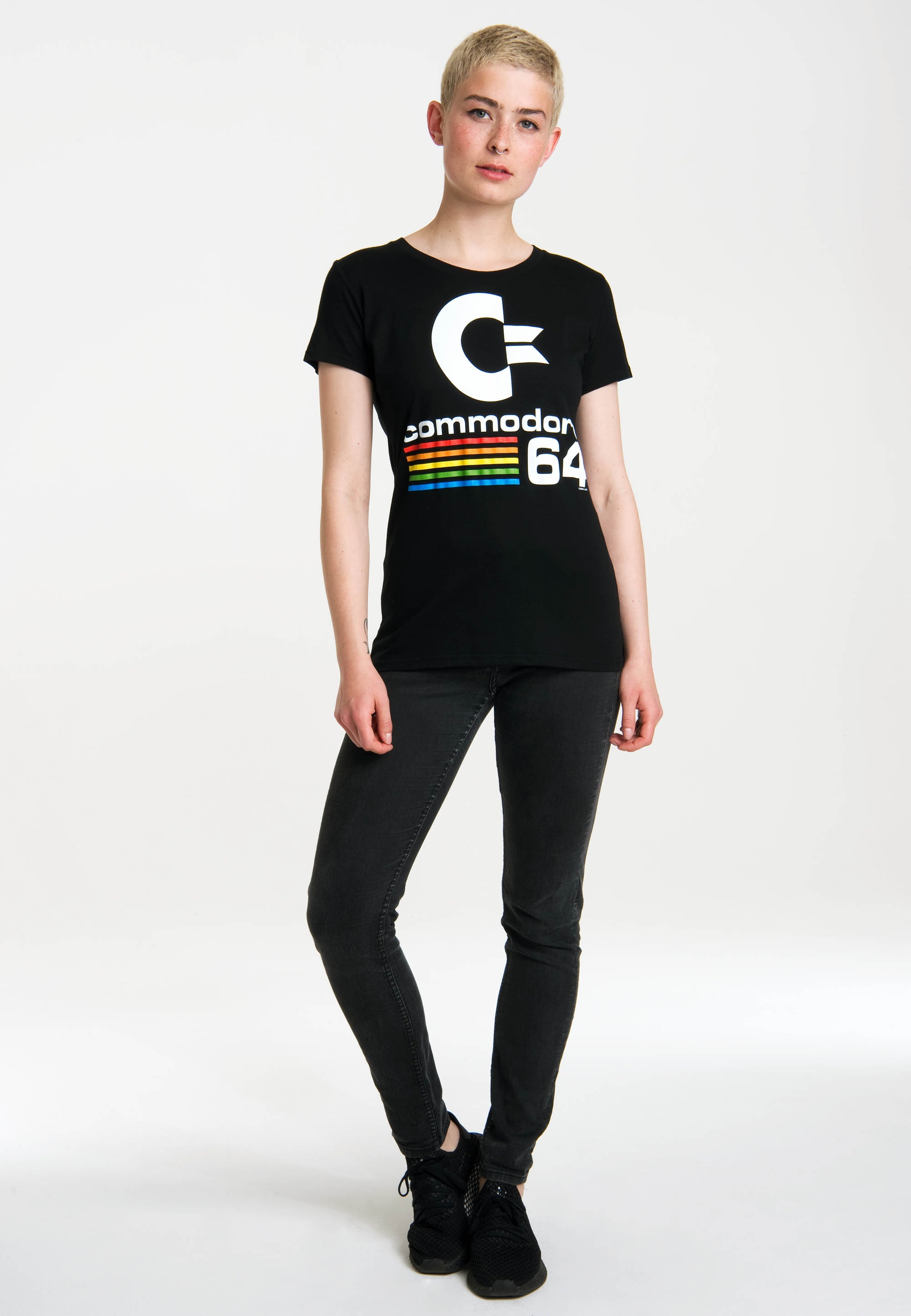 LOGOSHIRT T-Shirt »Commodore C64 Logo«, mit Commodore 64-Logo