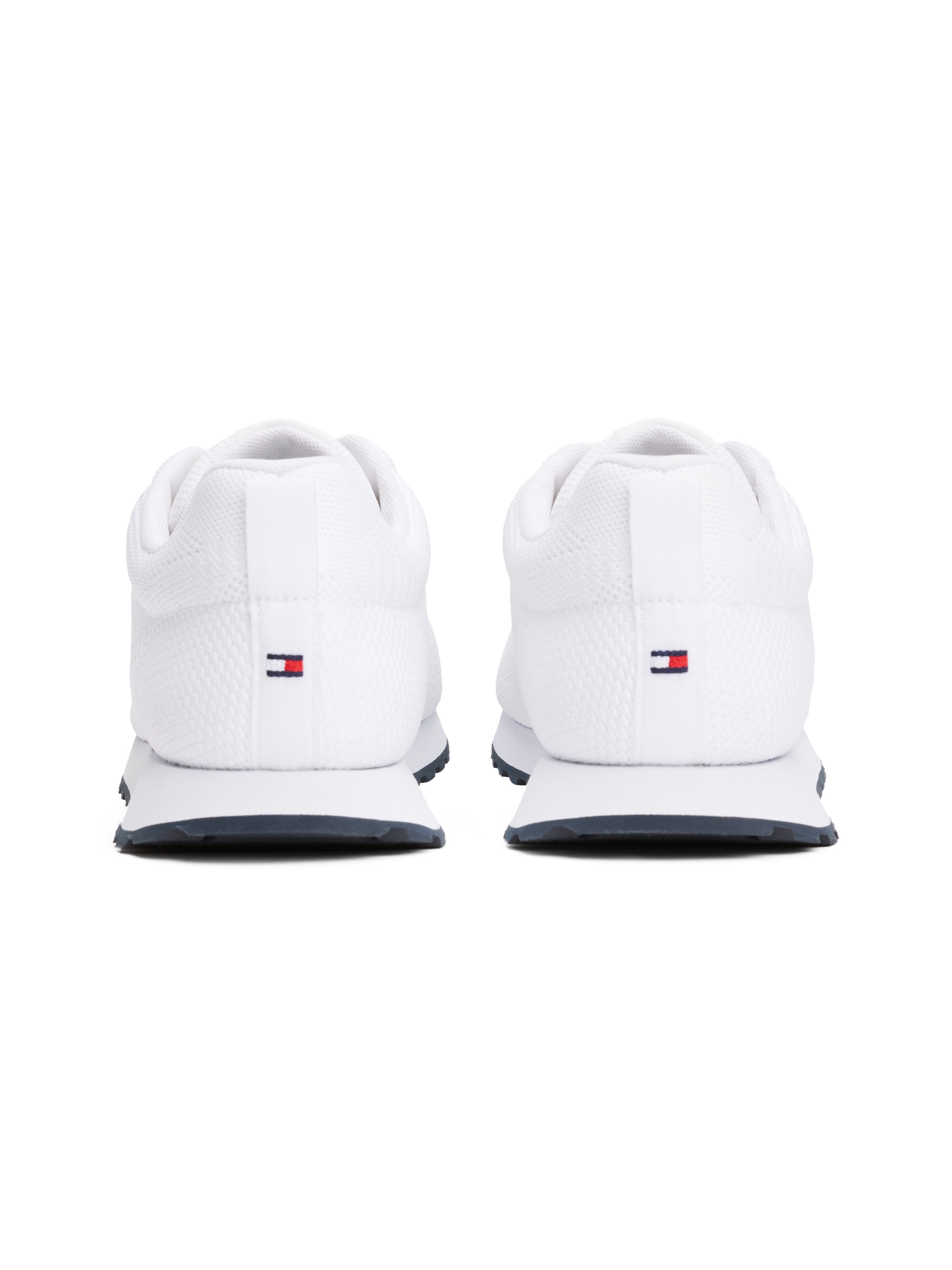 Tommy Hilfiger Sneaker »NEW RUNNER EVA CORPO KNIT«, Freizeitschuh, Halbschuh, Schnürschuh mit Streifen in Tommy Farben