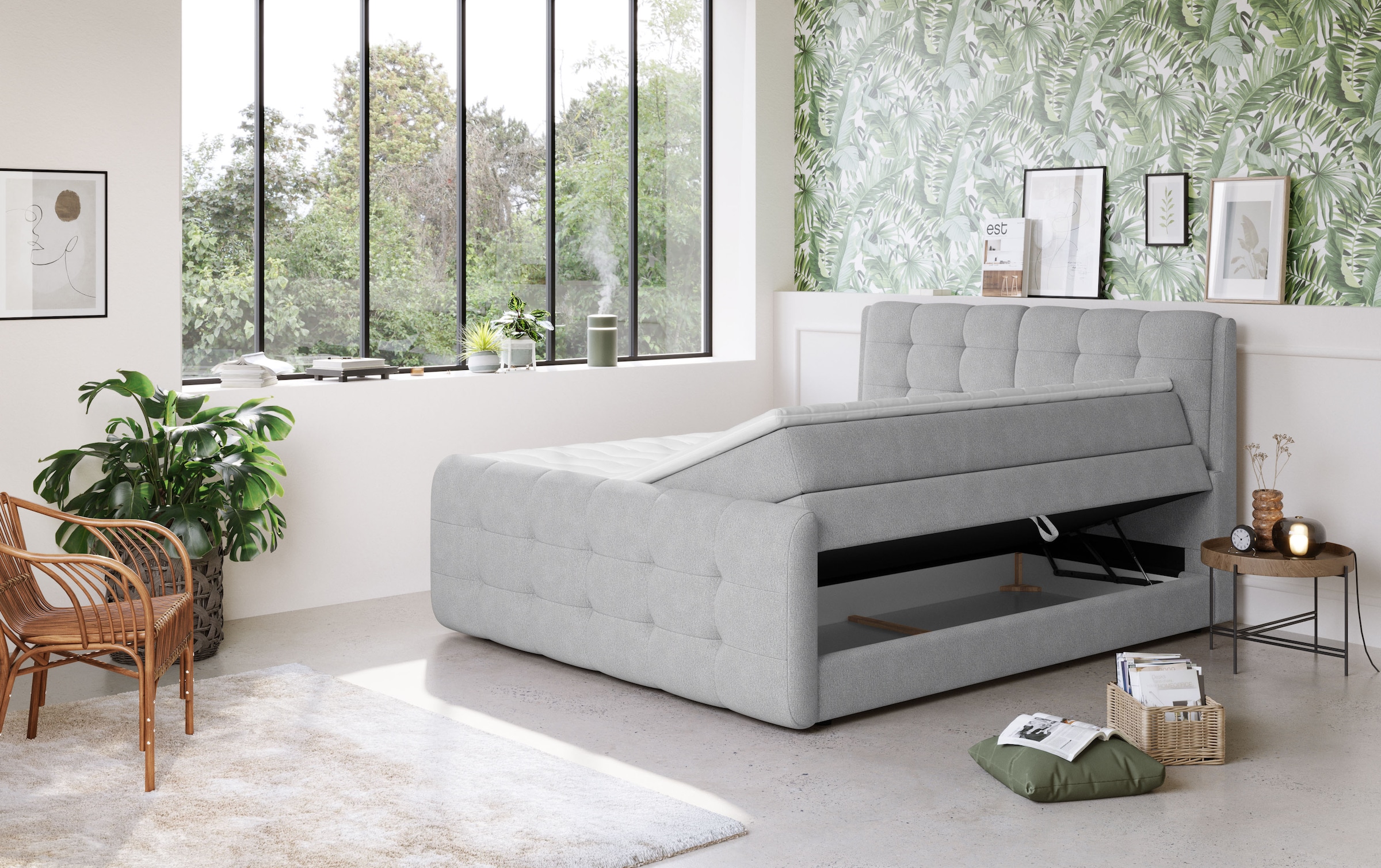 COTTA Boxspringbett »Fort mit Bettkasten, inkl. Topper«, erhältlich in verschiedenen Breiten (160cm, 180cm & 200cm)
