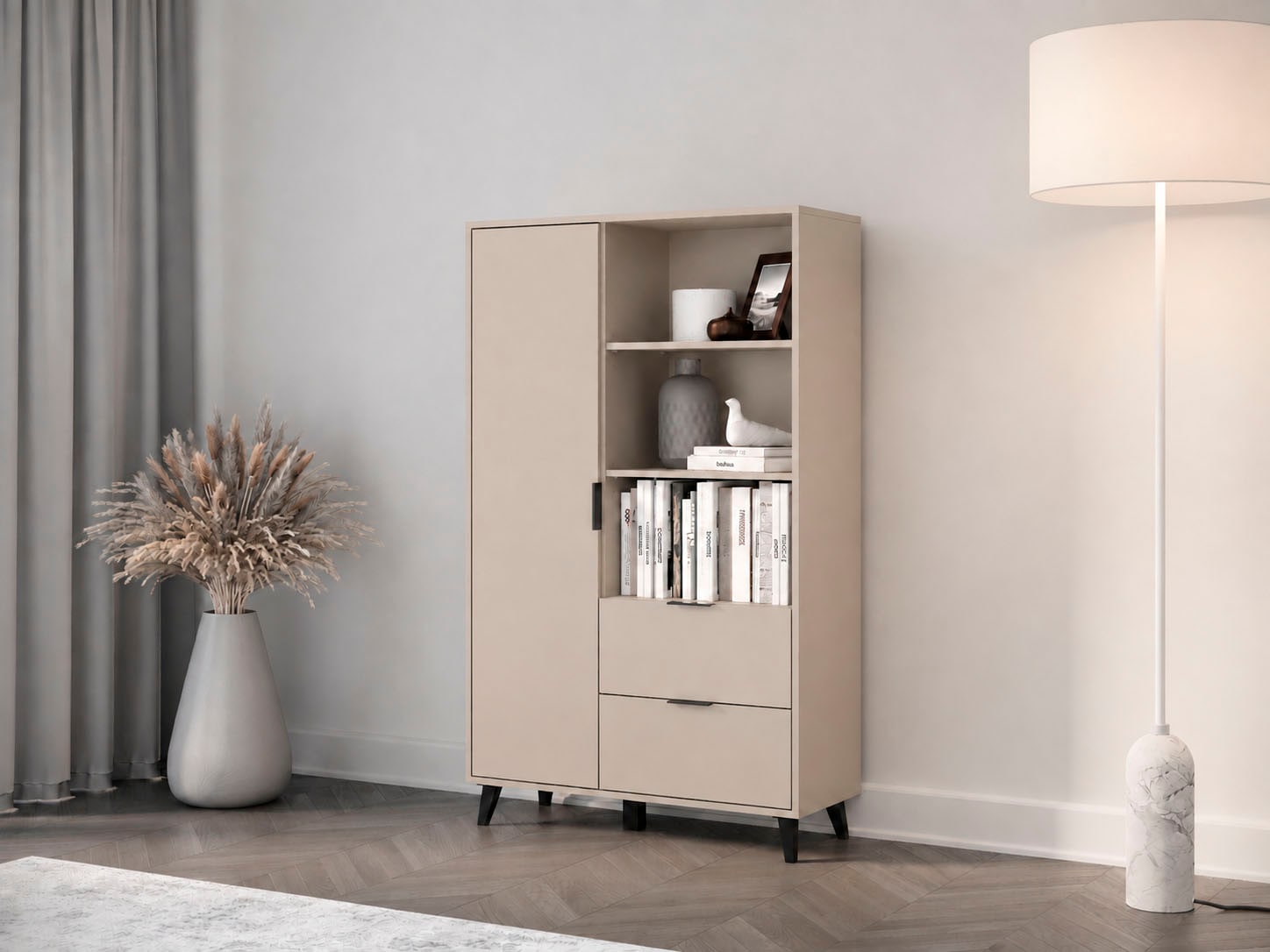 OTTO home Highboard »OSLO – Modernes Stauraummöbel mit Schubladen und Fächern« 1 Stk. tlg. Verstellbare Böden, praktische Griffe und hohe Füße für mehr Komfort