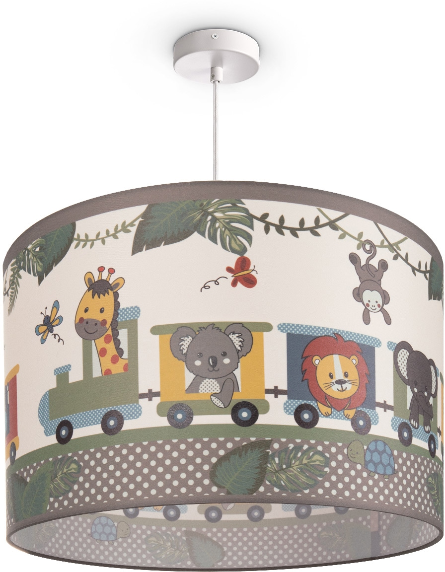 Paco Home Pendelleuchte »Diamond flammig-flammig, LED Deckenlampe E27 Kinderzimmer | 635«, Tieren, Zug Lampe BAUR 1 Kinderlampe