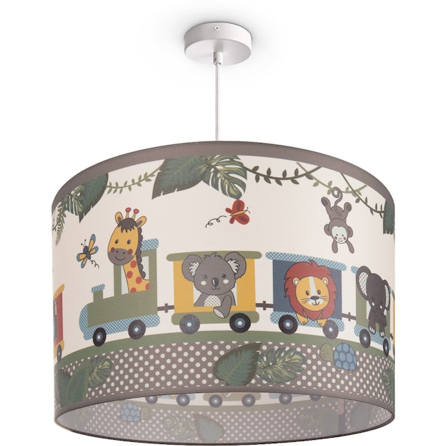 Paco Home Pendelleuchte »Diamond 635«, 1 flammig-flammig, Kinderlampe  Deckenlampe LED Kinderzimmer Lampe Zug Tieren, E27 | BAUR