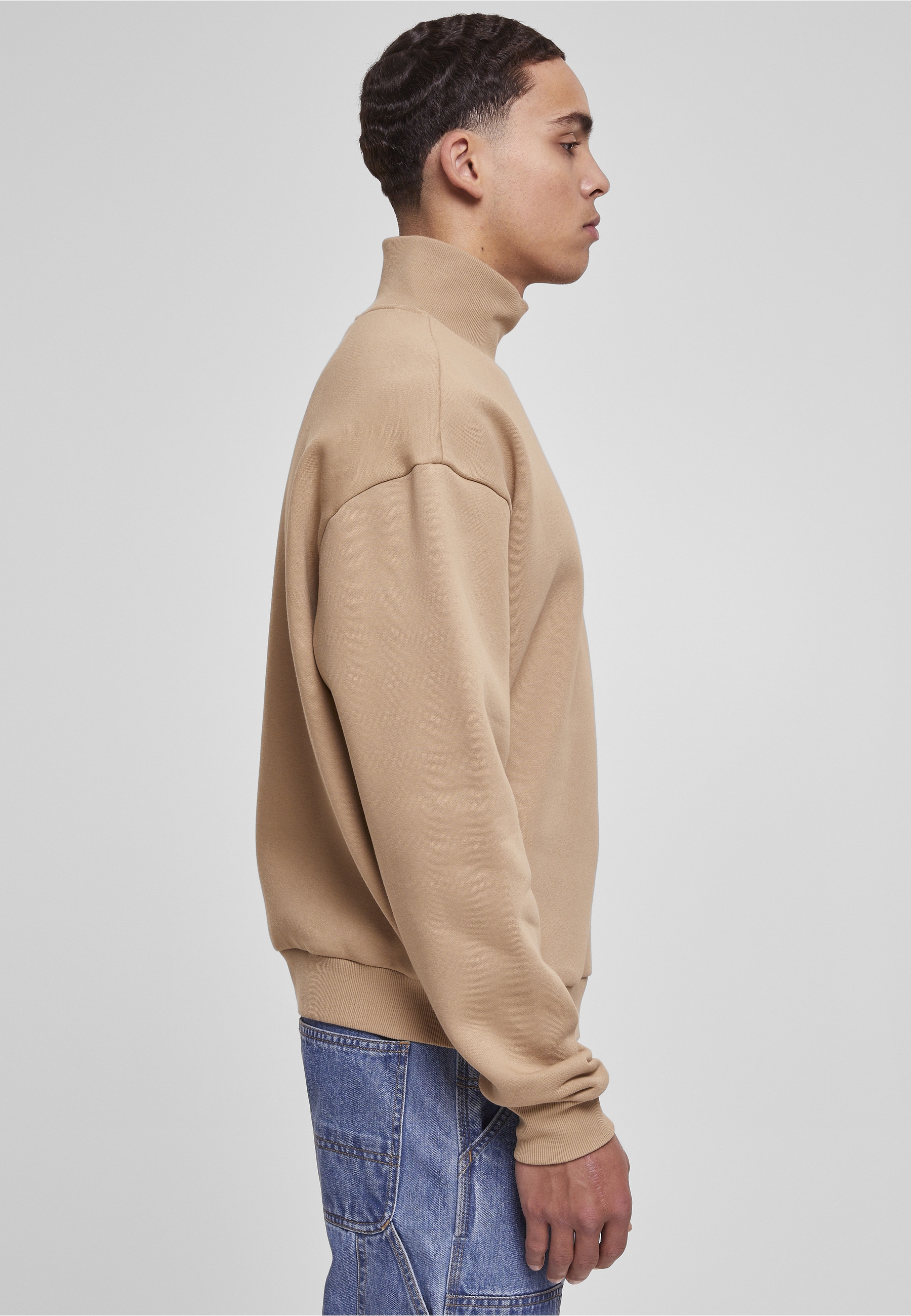 URBAN CLASSICS Sweater »Urban Classics Herren High Rib Neck Crew«, 1 Stk.
