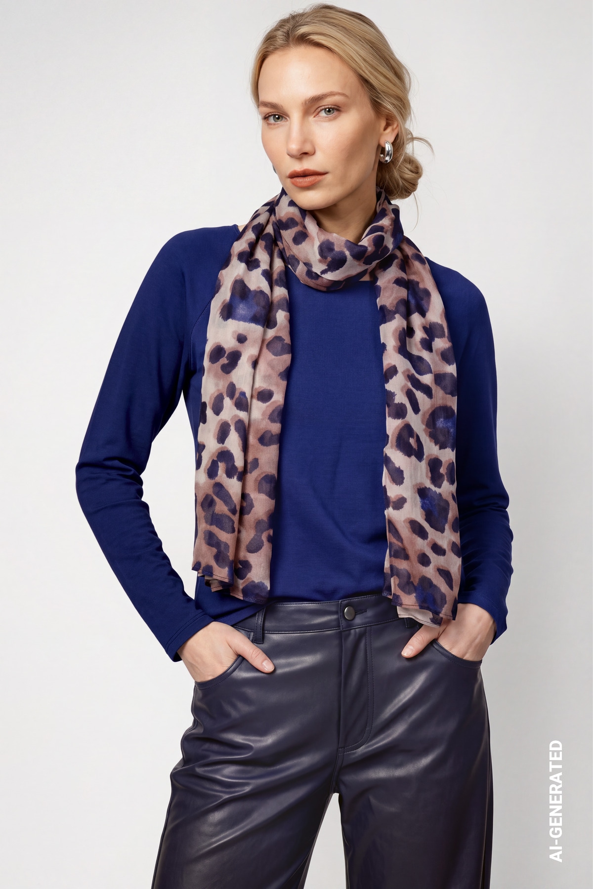 Monari Modeschal »Schal/Tuch Leo allover« Regular fit mit Leomuster