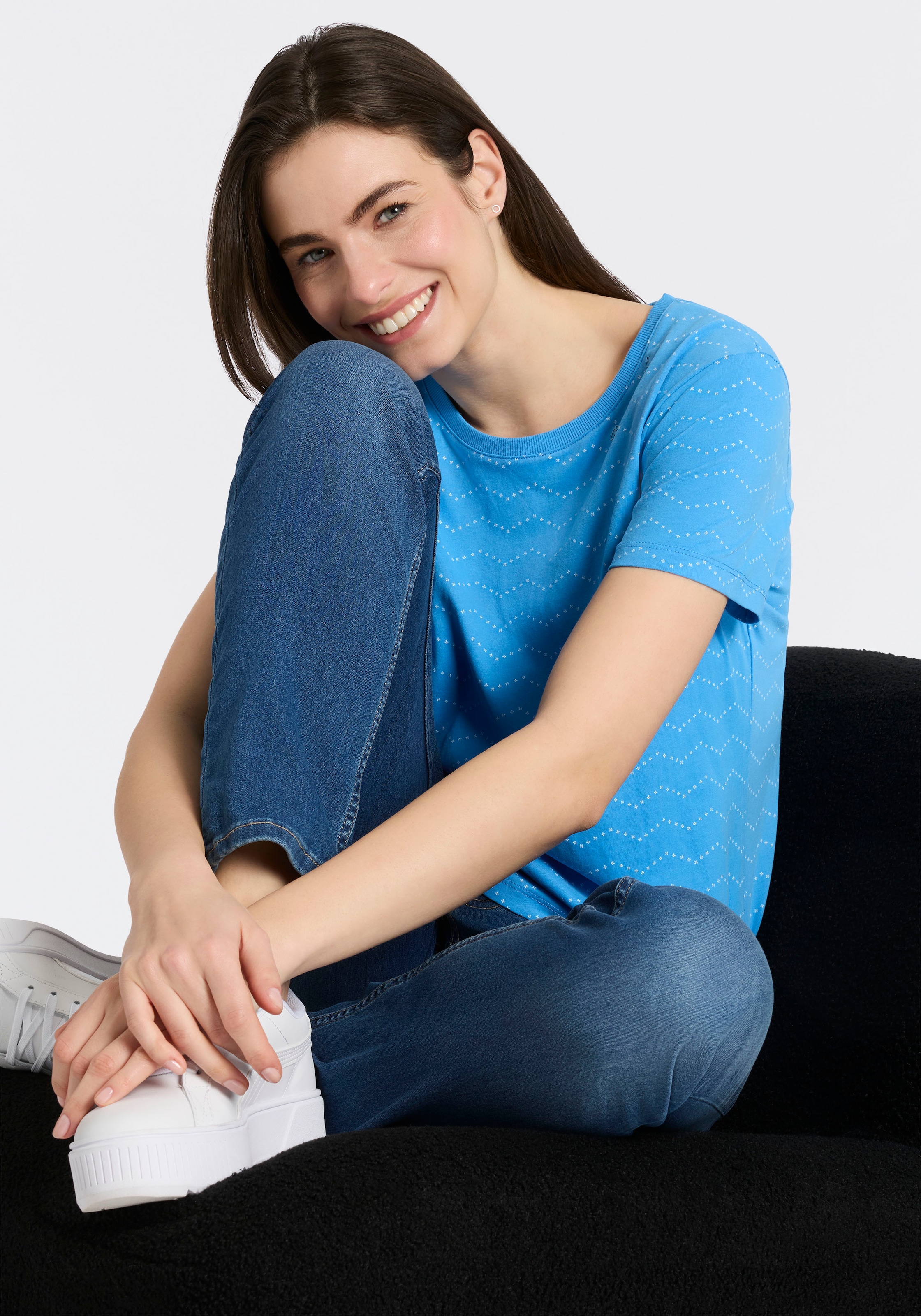 Ragwear Kurzarmshirt »MINTTA ZIG ZAG O« mit Logoschriftzug